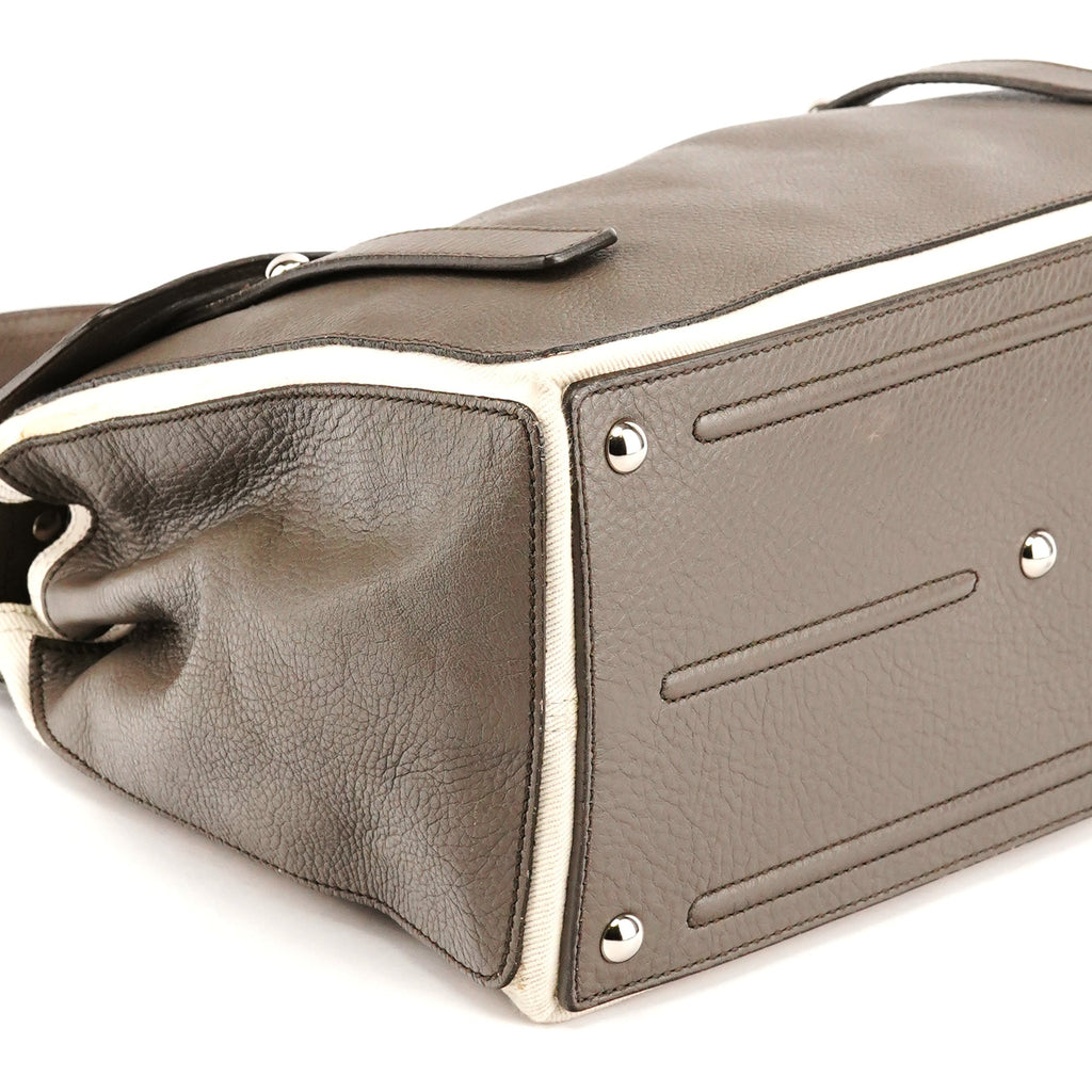 229680 Grey Ivory Leather Muse Two Bag