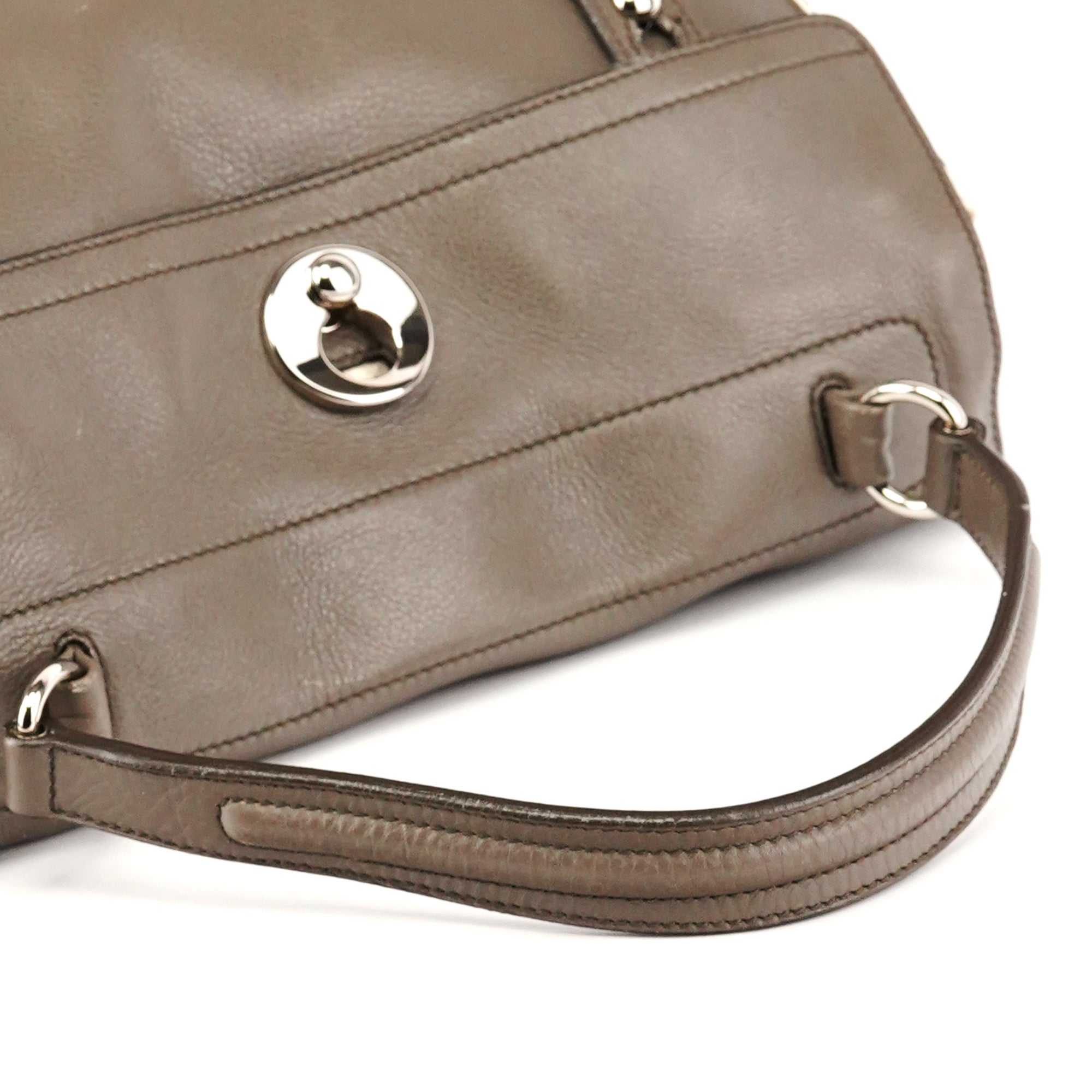 229680 Grey Ivory Leather Muse Two Bag