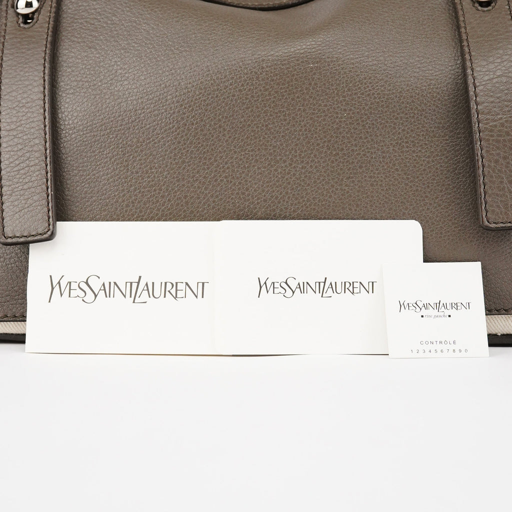 229680 Grey Ivory Leather Muse Two Bag