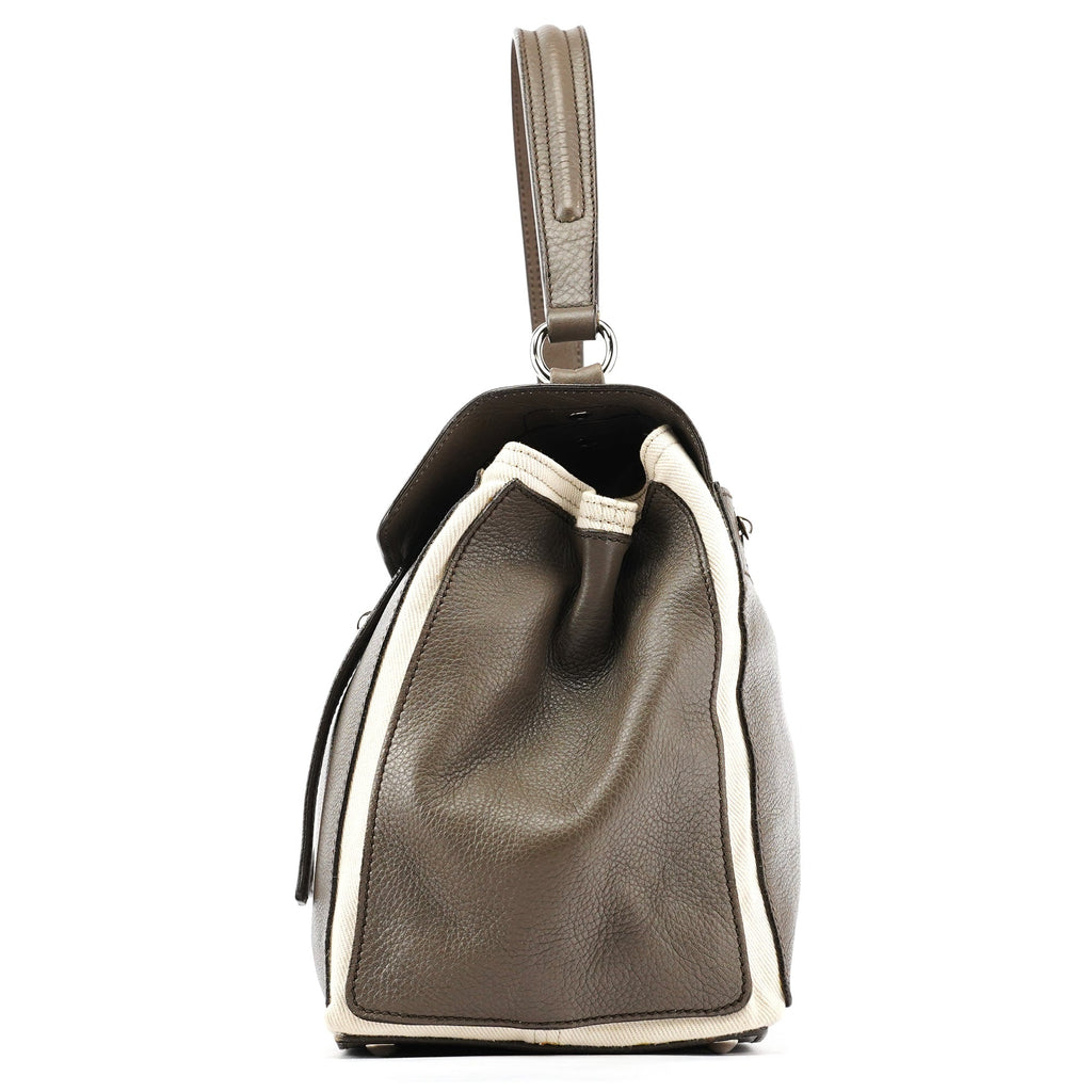229680 Grey Ivory Leather Muse Two Bag
