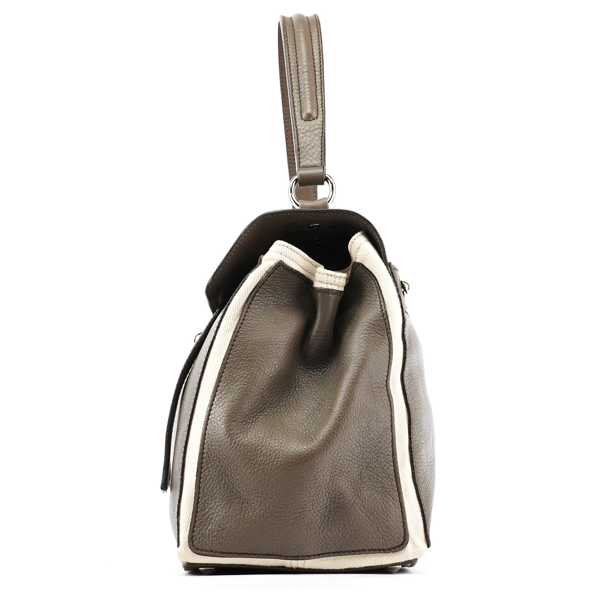 229680 Grey Ivory Leather Muse Two Bag
