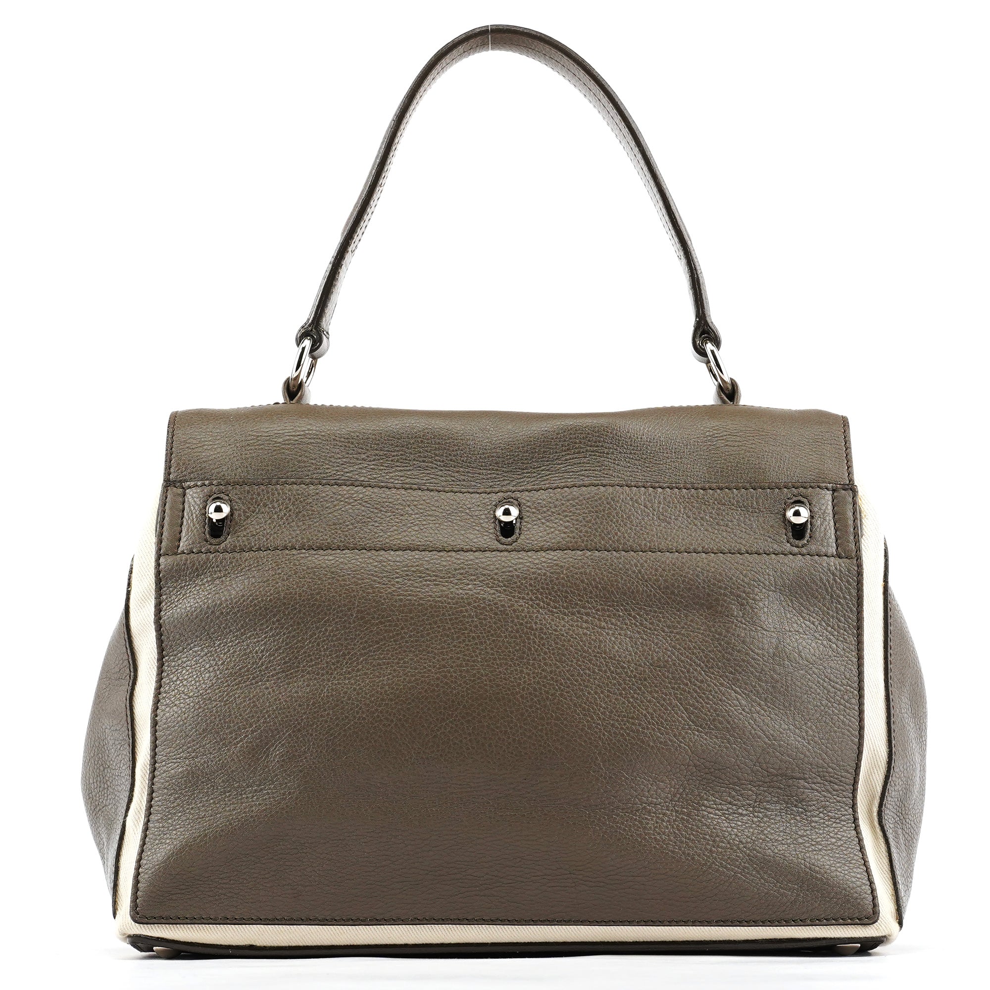229680 Grey Ivory Leather Muse Two Bag