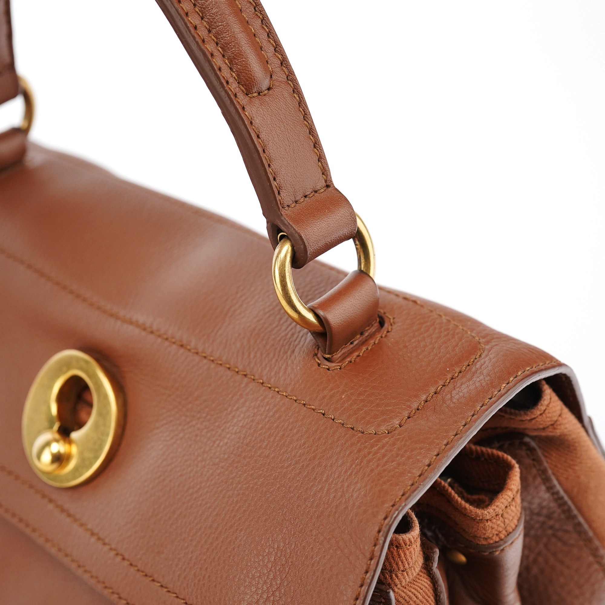 238761 Light Brown Leather Muse Two 2-Way Bag