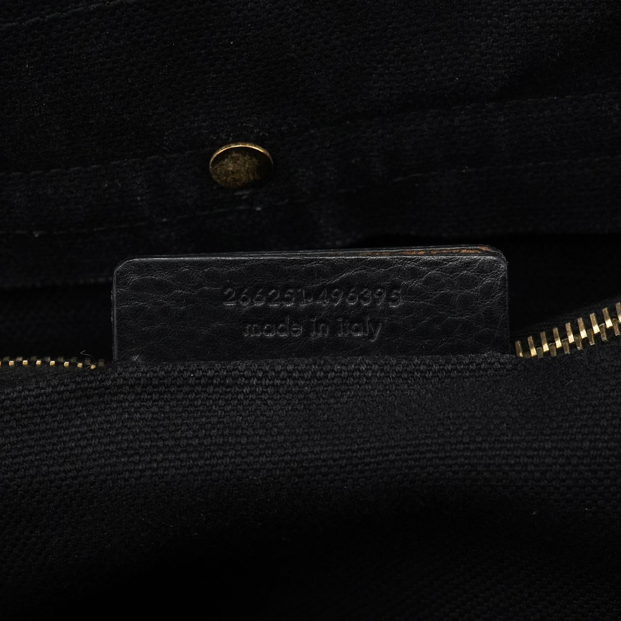 266251 Black Canvas Leather Muse Two Bag