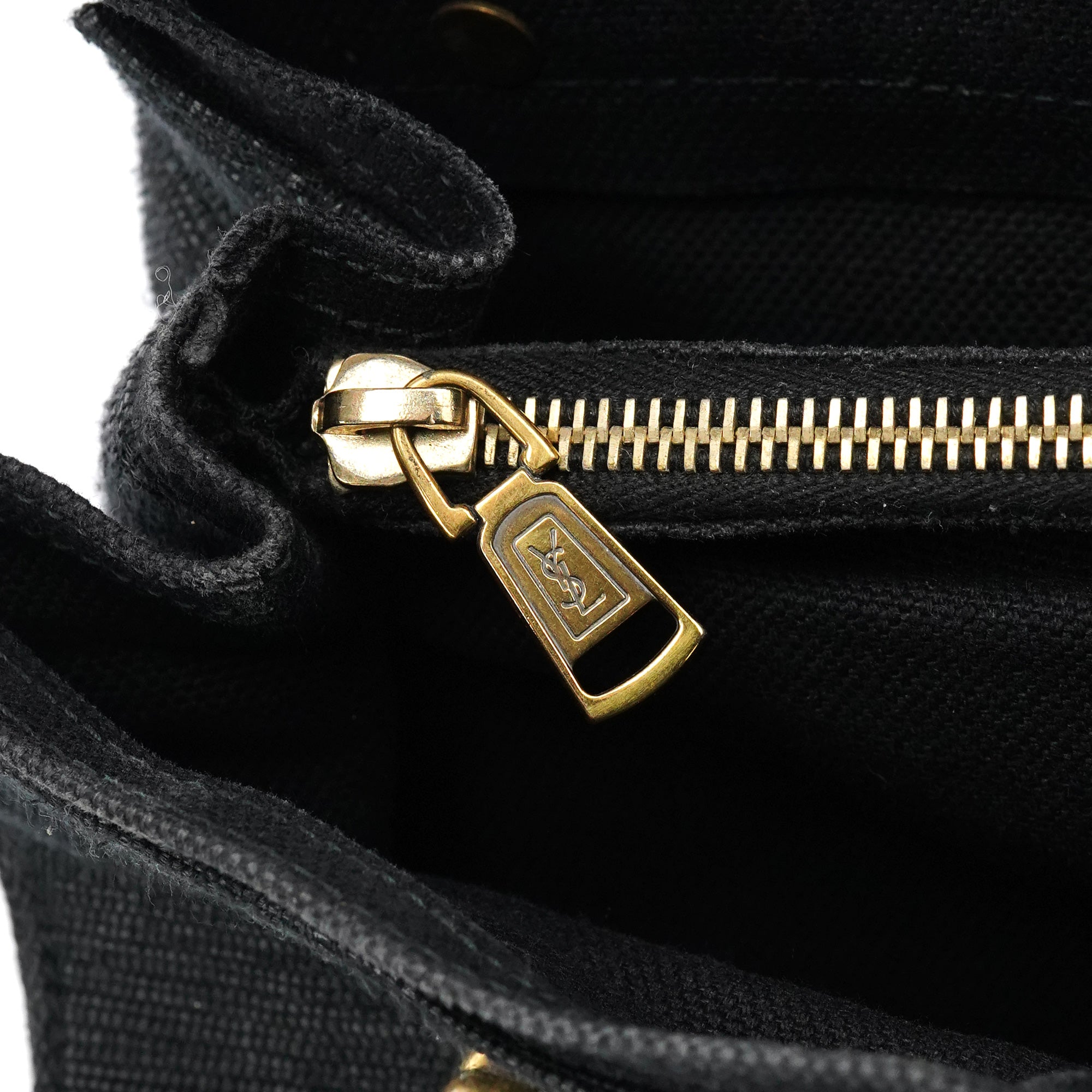 266251 Black Canvas Leather Muse Two Bag
