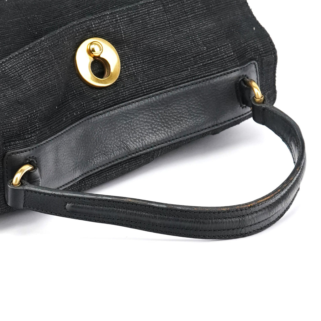 266251 Black Canvas Leather Muse Two Bag
