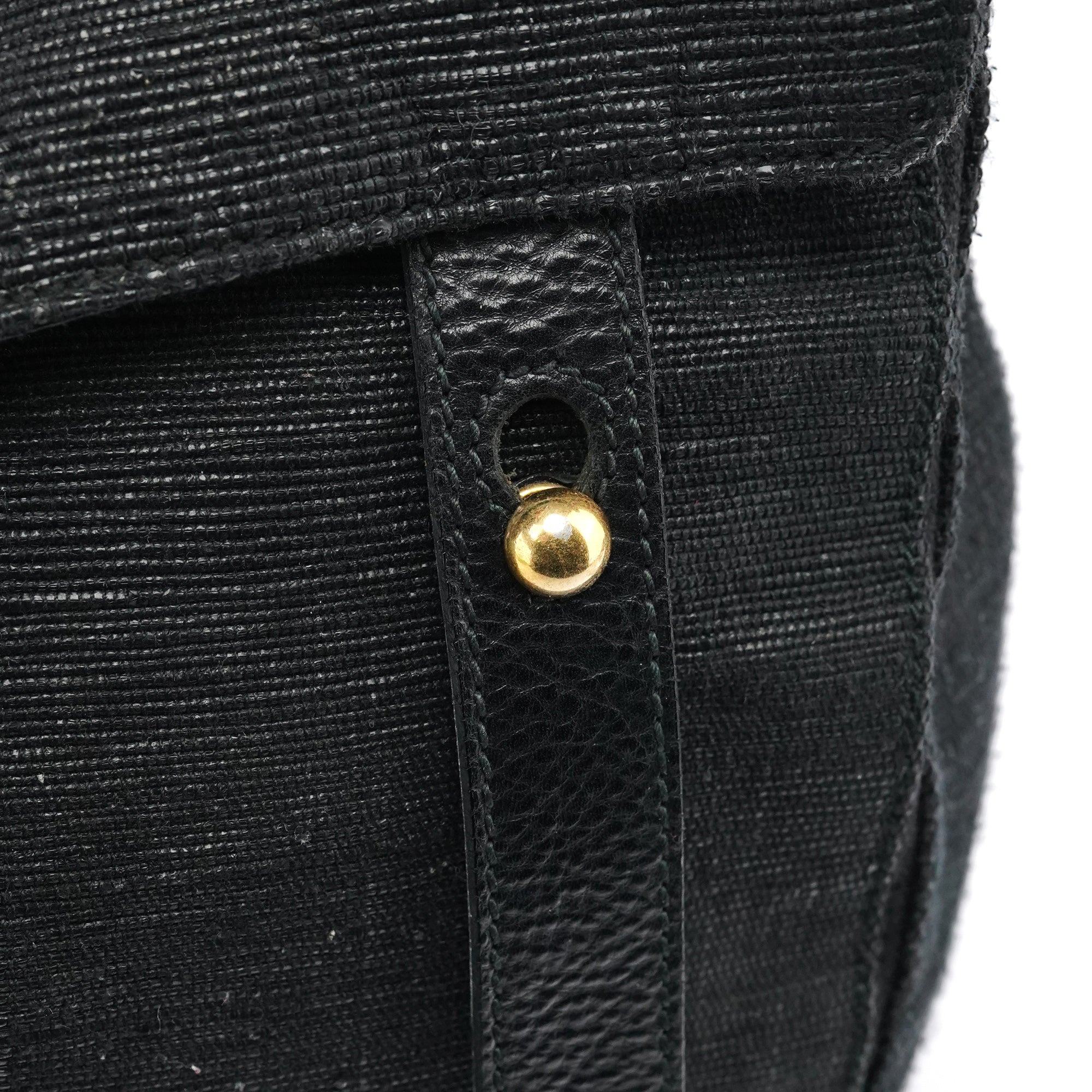 266251 Black Canvas Leather Muse Two Bag