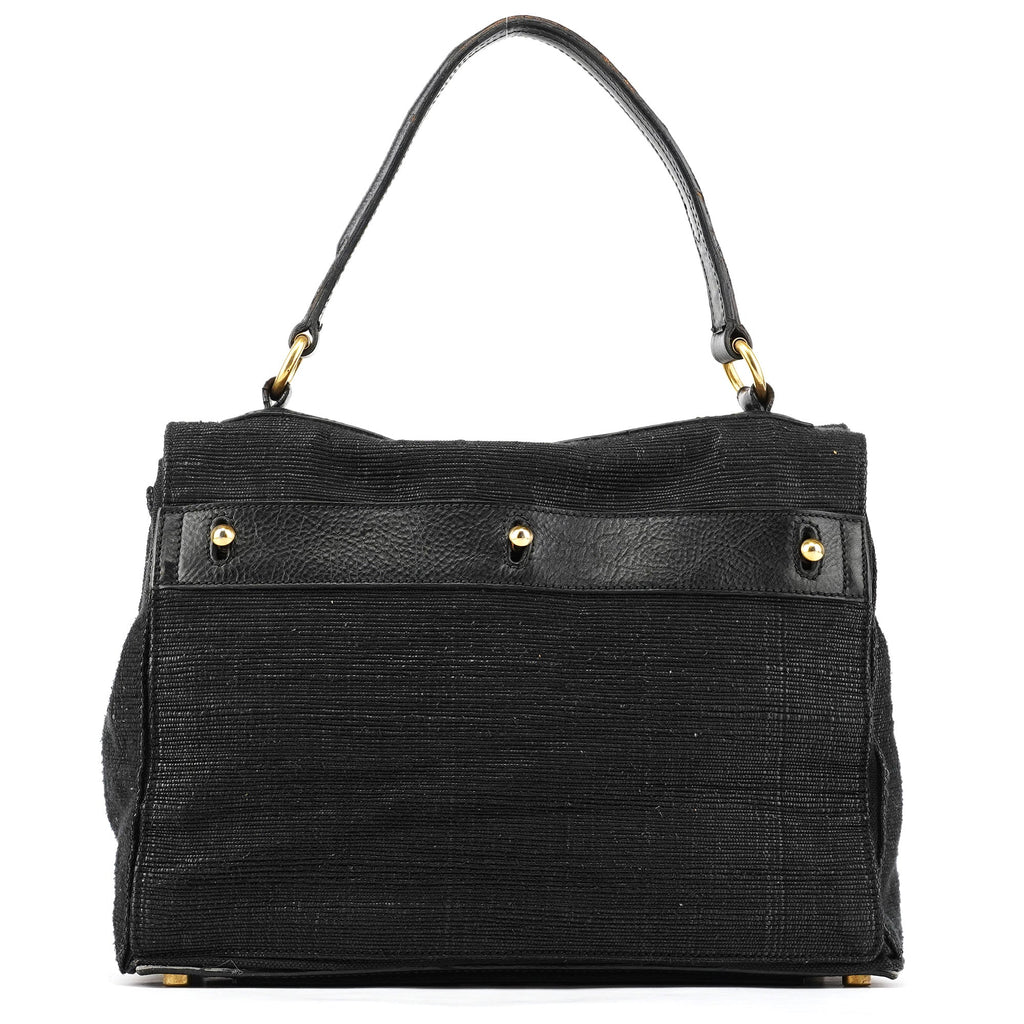 266251 Black Canvas Leather Muse Two Bag