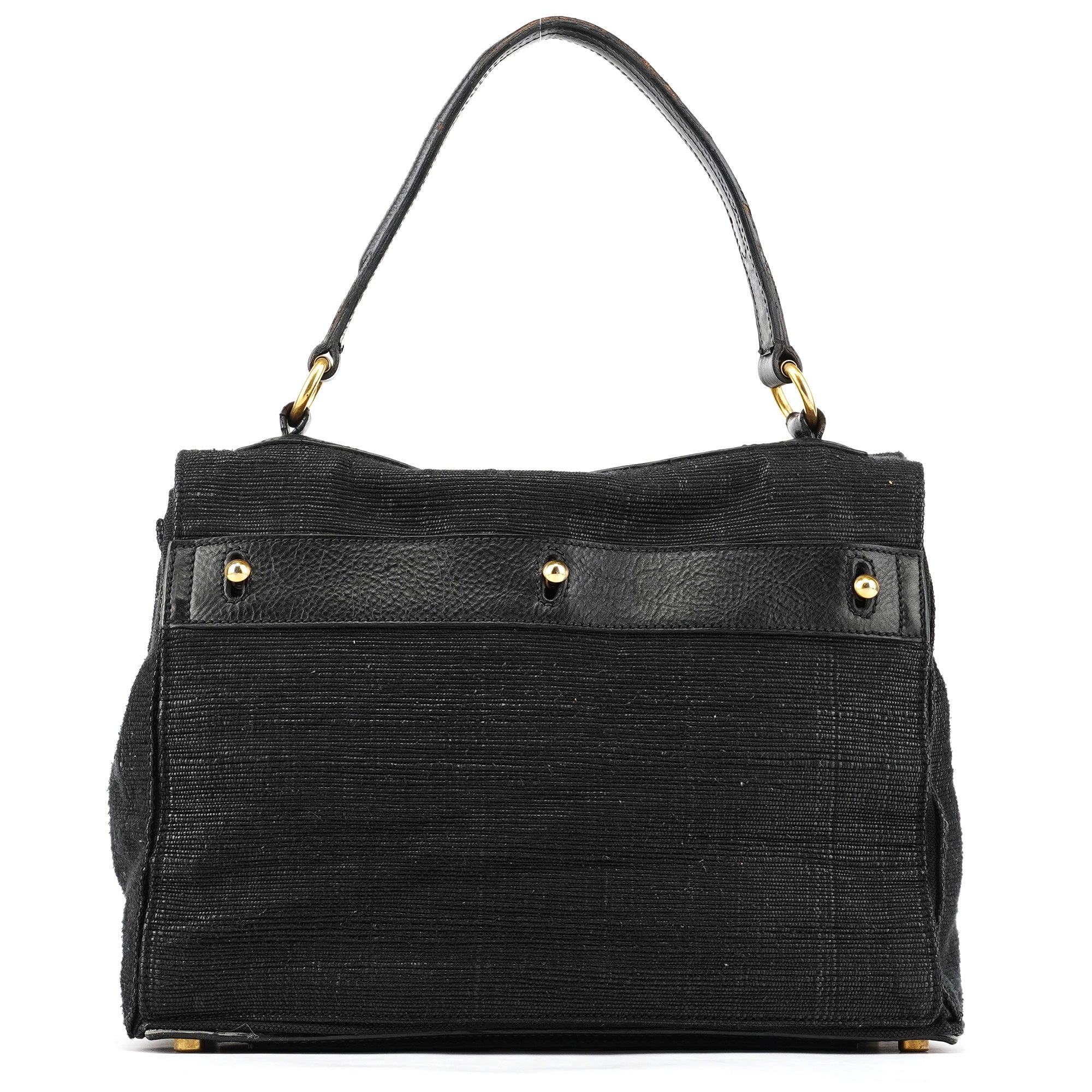 266251 Black Canvas Leather Muse Two Bag