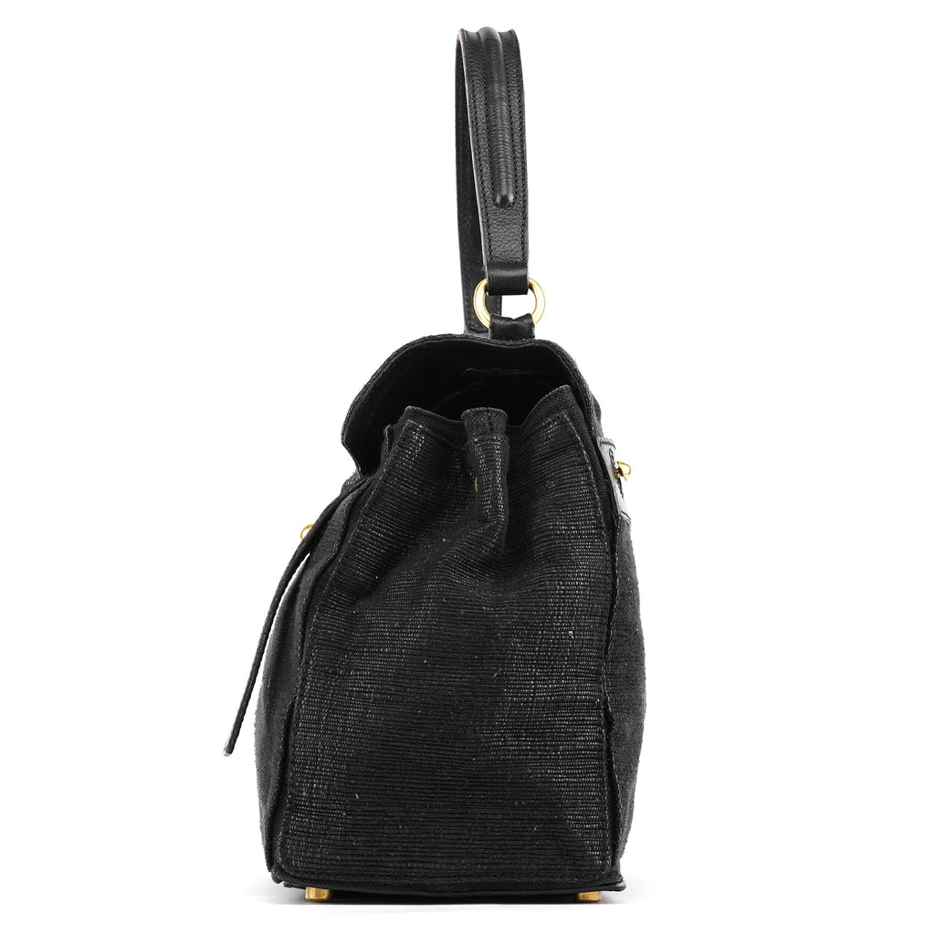 266251 Black Canvas Leather Muse Two Bag