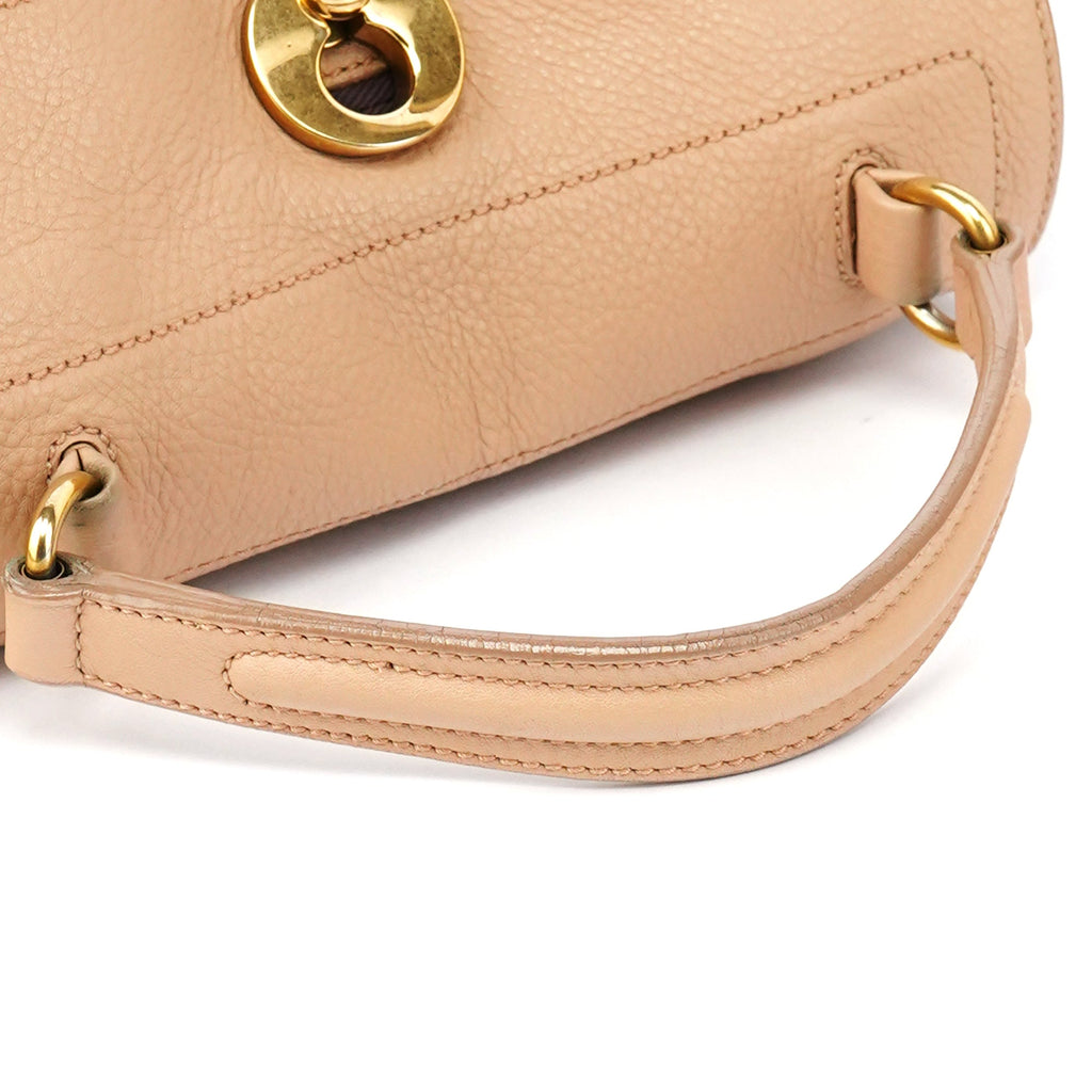 283761 Beige Brown Leather Muse Two 2-Way Bag