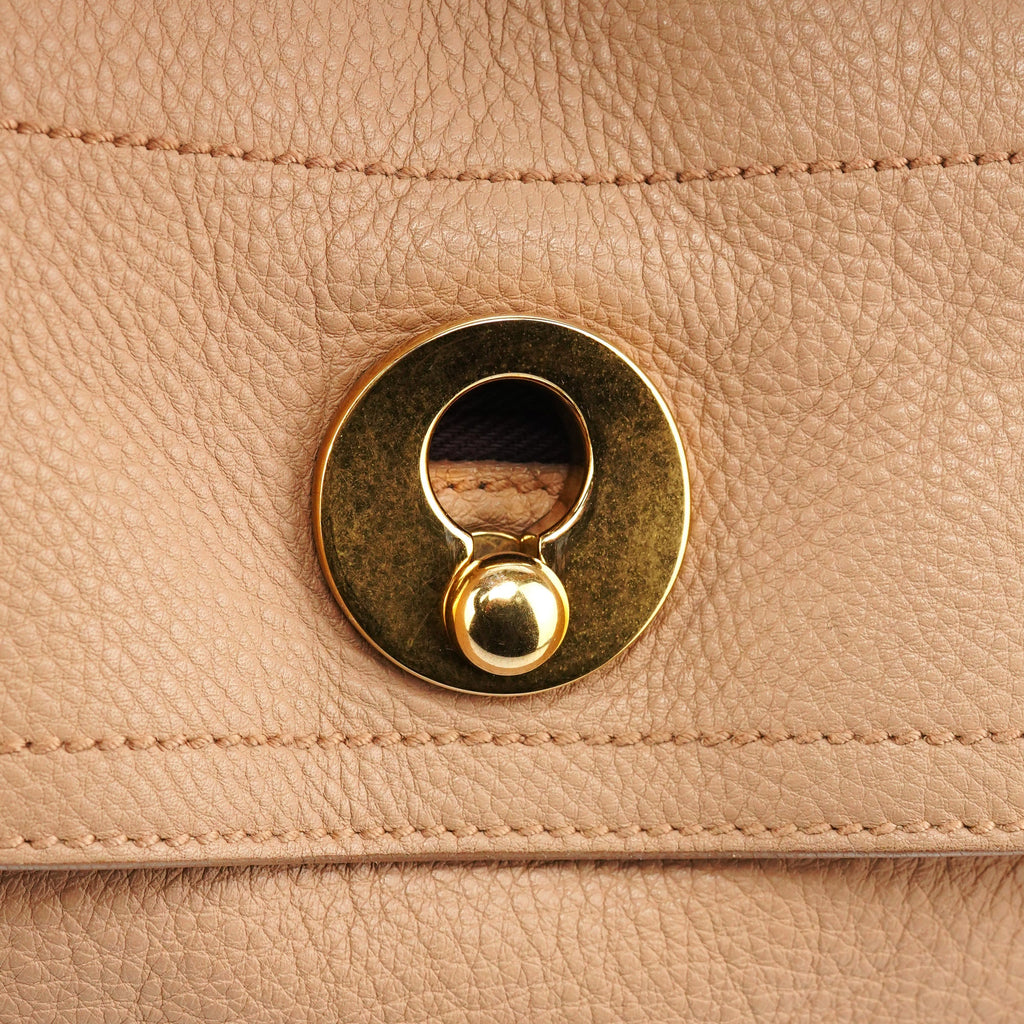 283761 Beige Brown Leather Muse Two 2-Way Bag