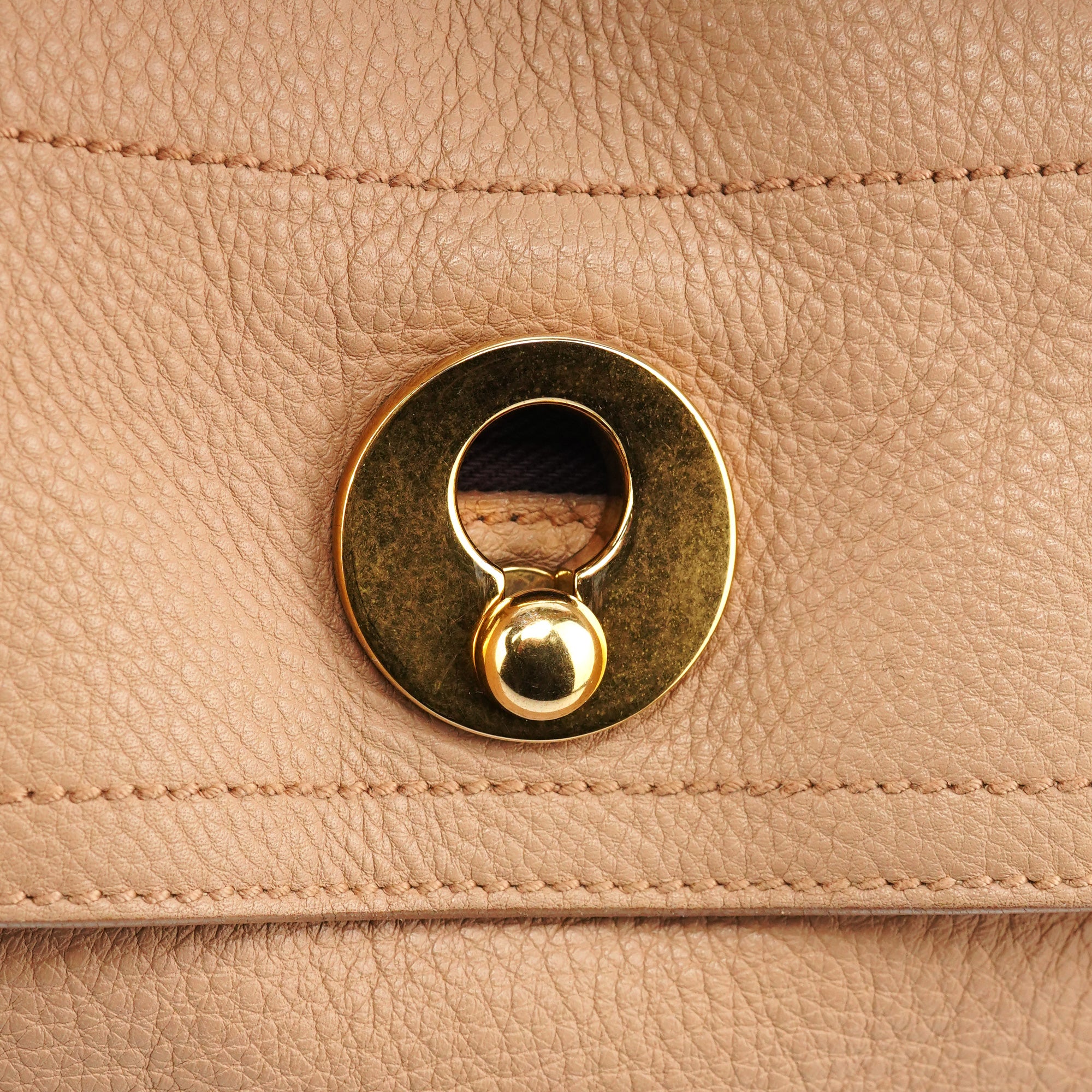 283761 Beige Brown Leather Muse Two 2-Way Bag