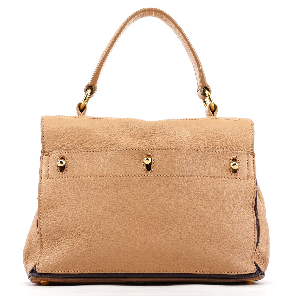 283761 Beige Brown Leather Muse Two 2-Way Bag