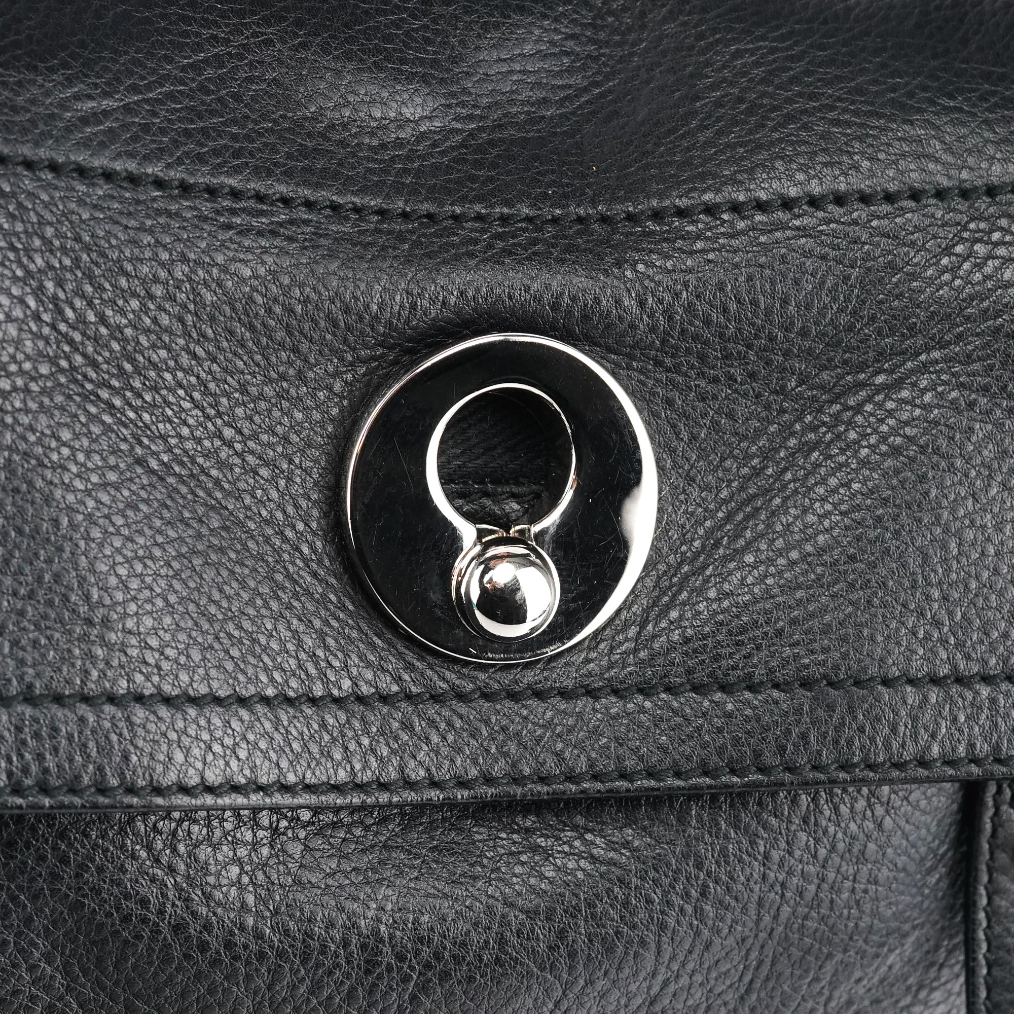 283761 Black Leather Muse Two 2-Way Bag