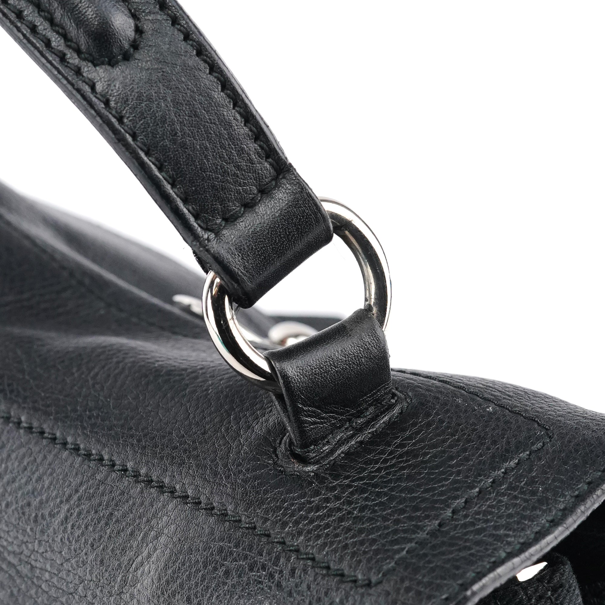 283761 Black Leather Muse Two 2-Way Bag