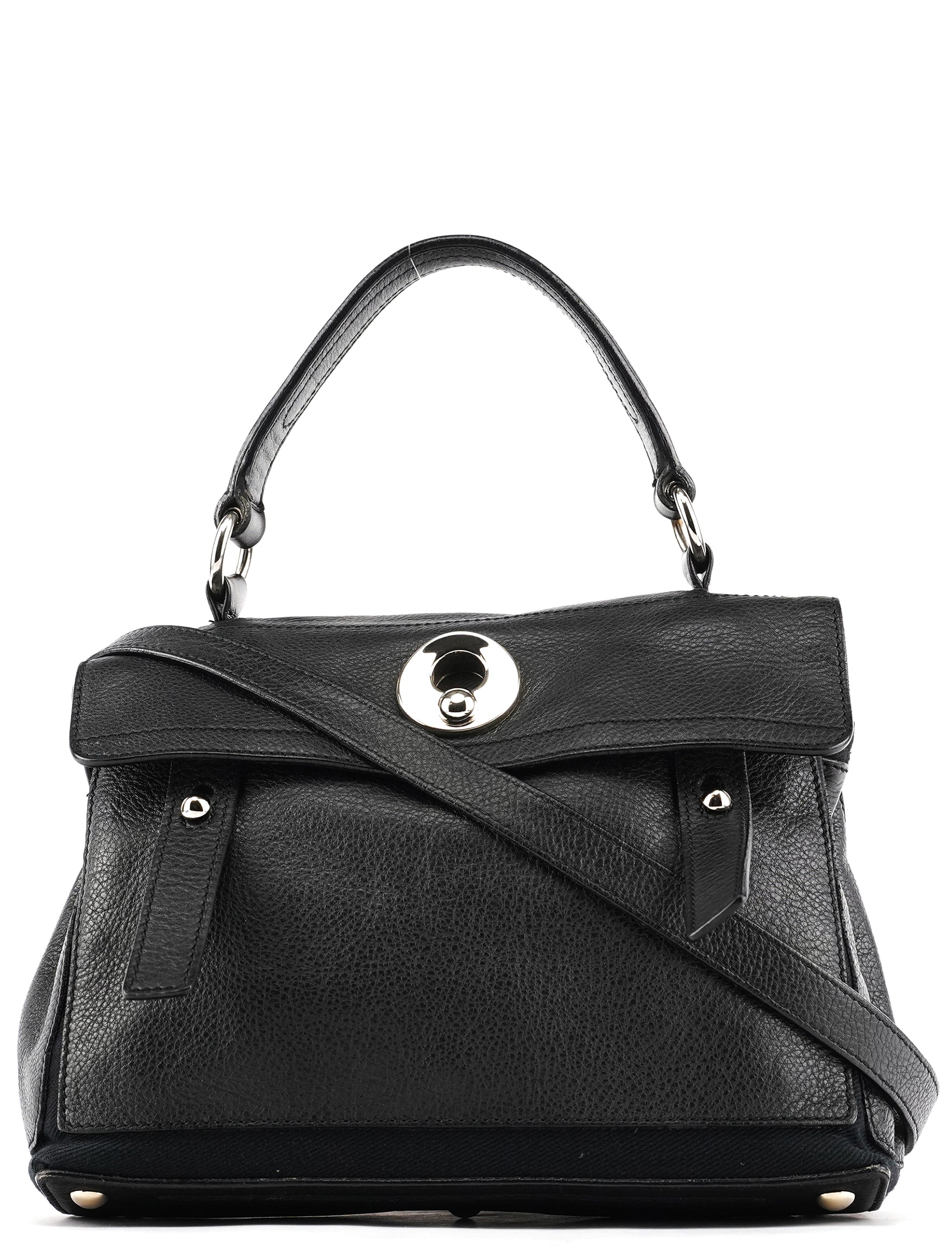 283761 Black Leather Muse Two 2-Way Bag