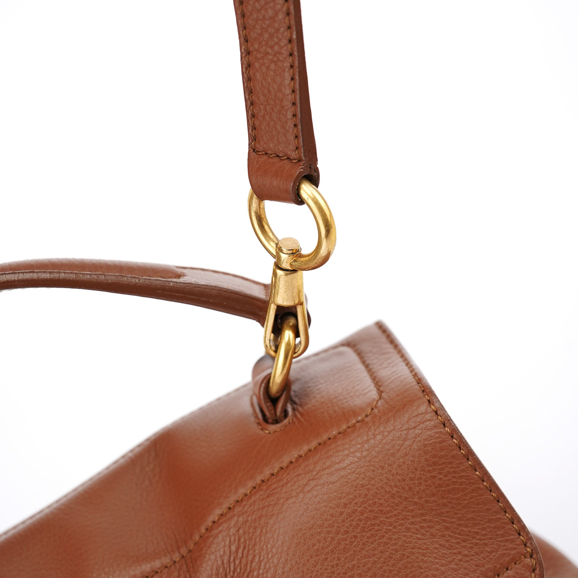 283761 Brown Leather Muse 2-Way Bag