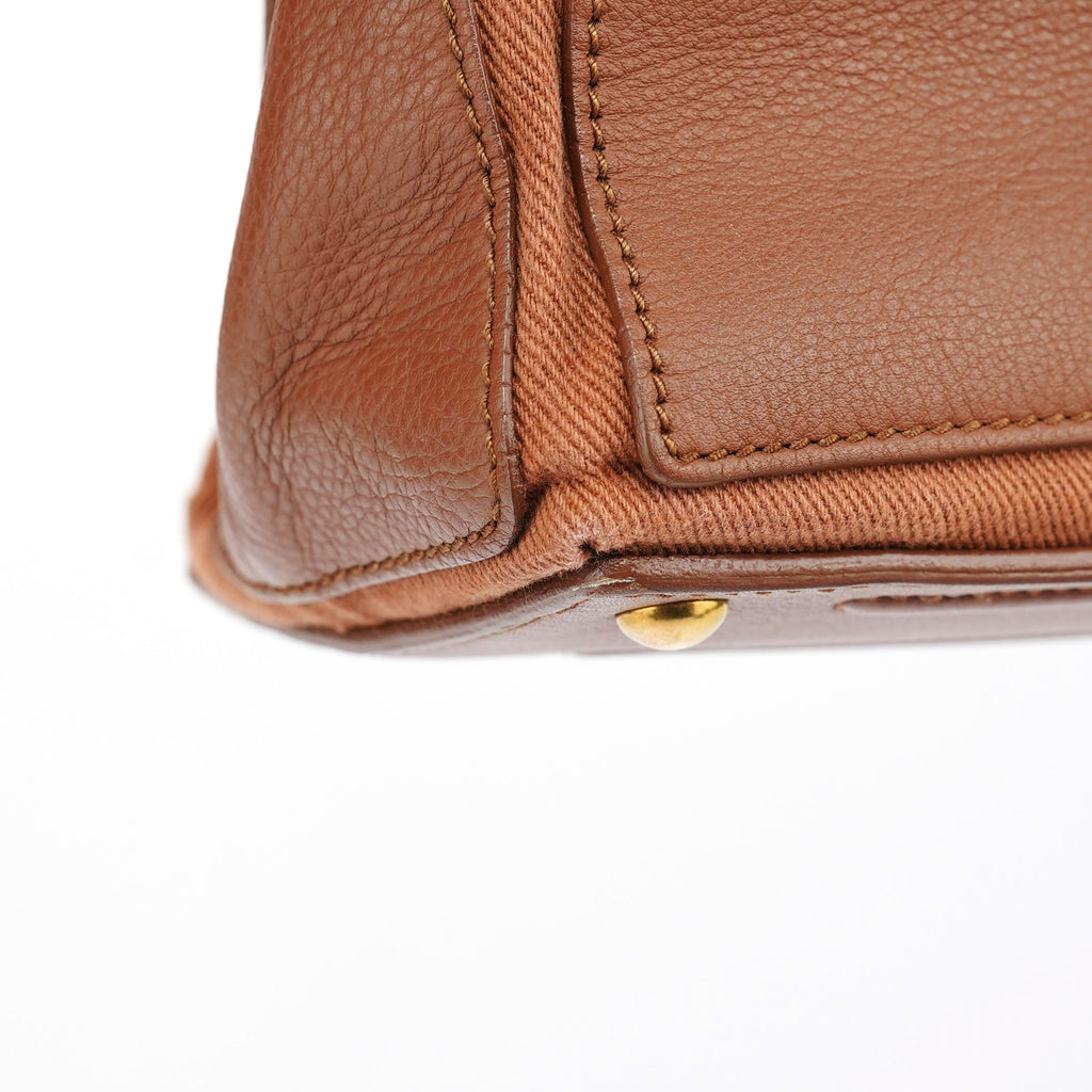 283761 Brown Leather Muse 2-Way Bag