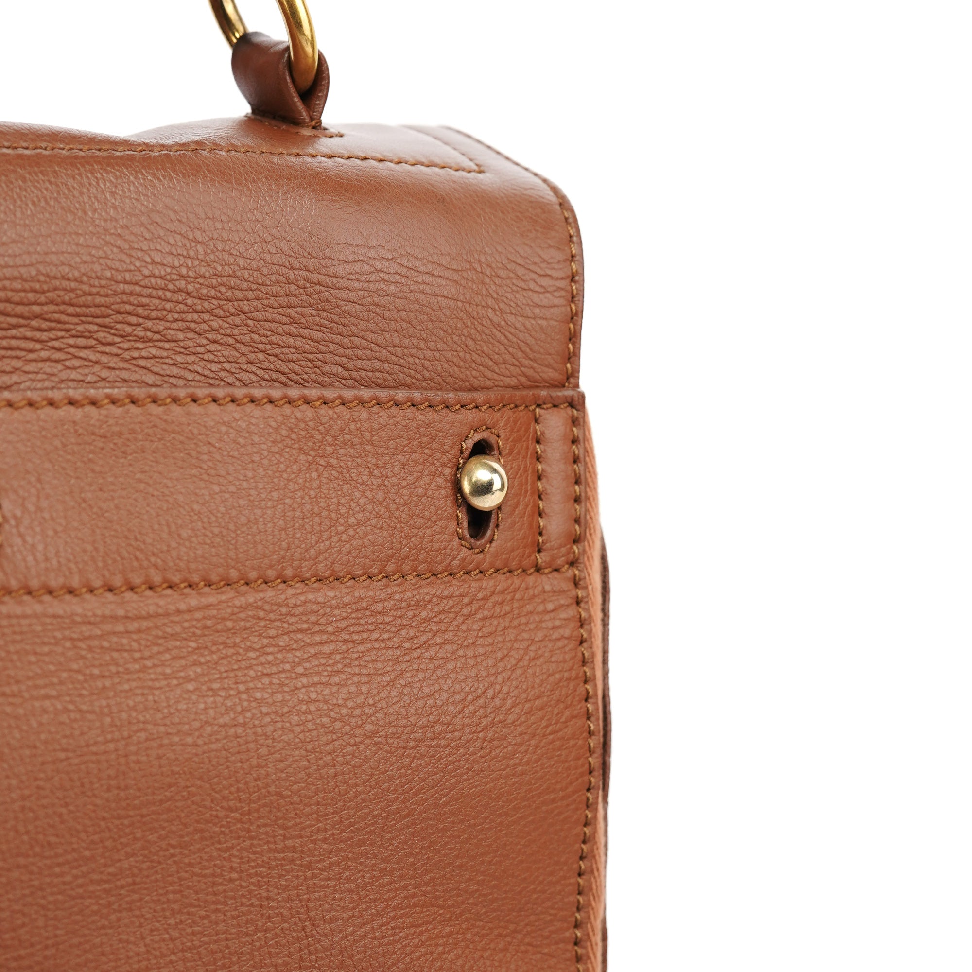 283761 Brown Leather Muse 2-Way Bag