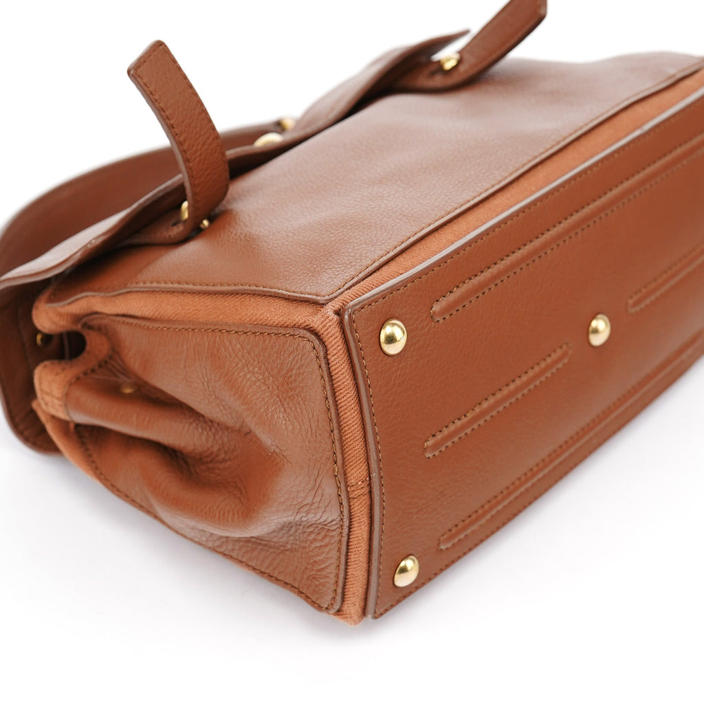 283761 Brown Leather Muse 2-Way Bag