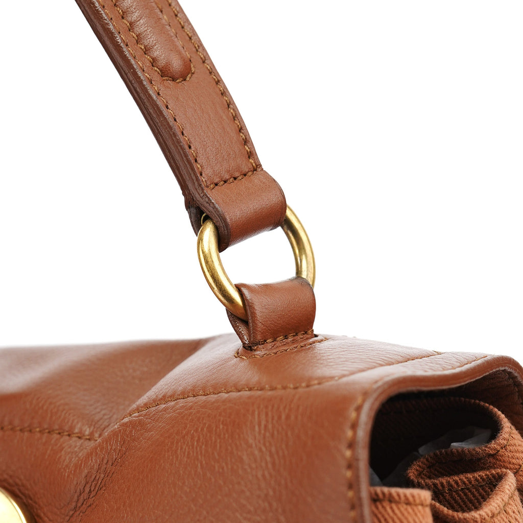283761 Brown Leather Muse 2-Way Bag
