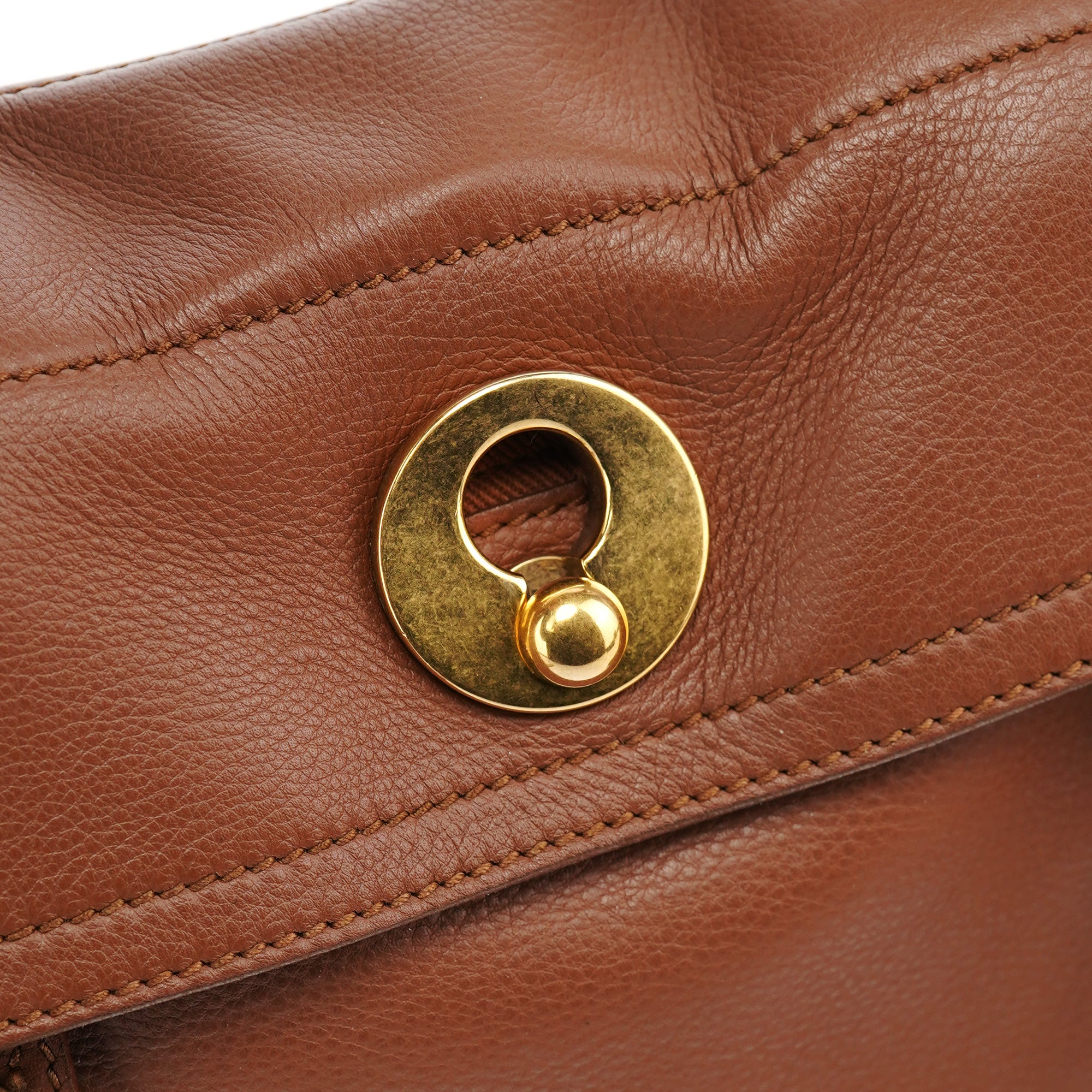 283761 Brown Leather Muse 2-Way Bag