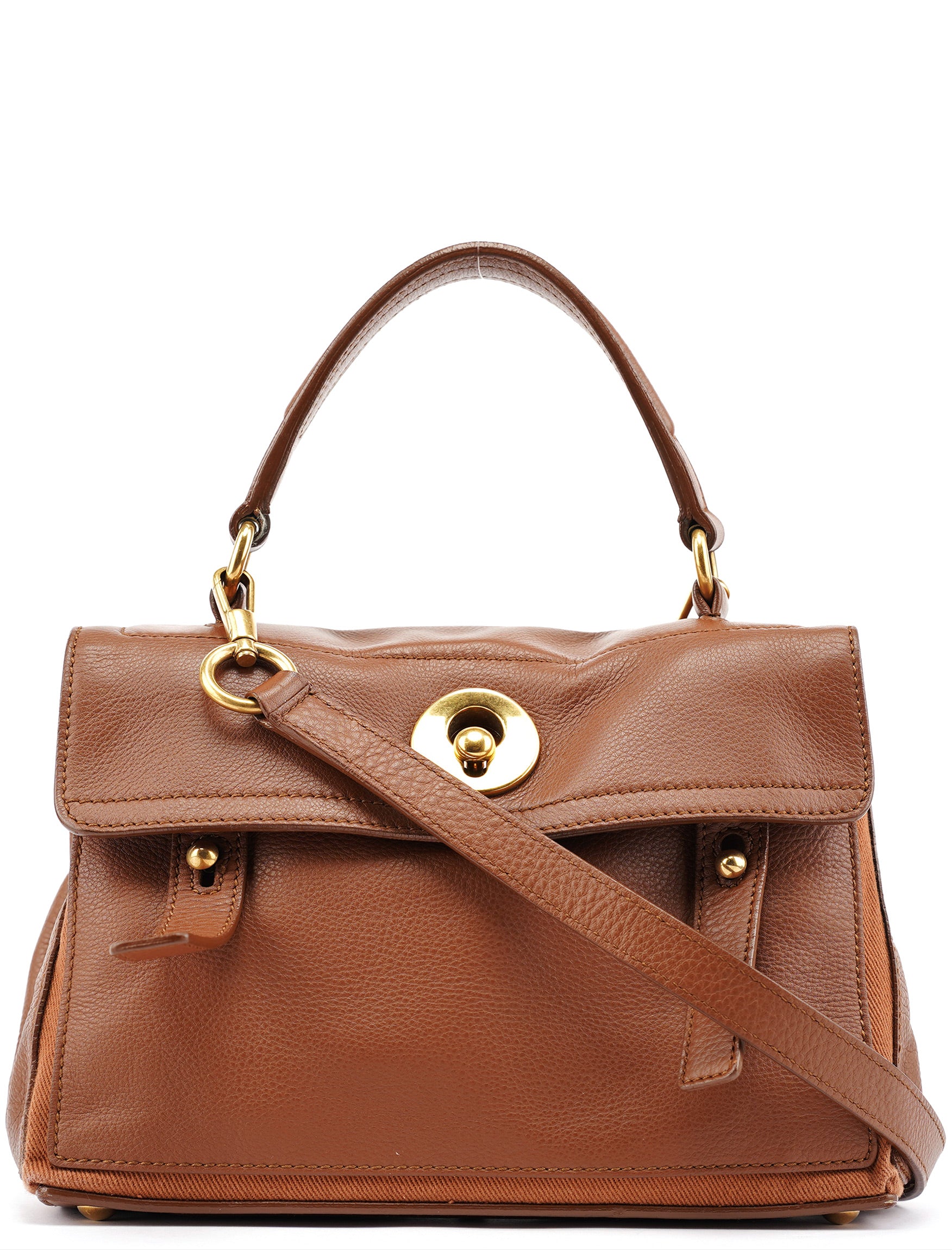 283761 Brown Leather Muse 2-Way Bag