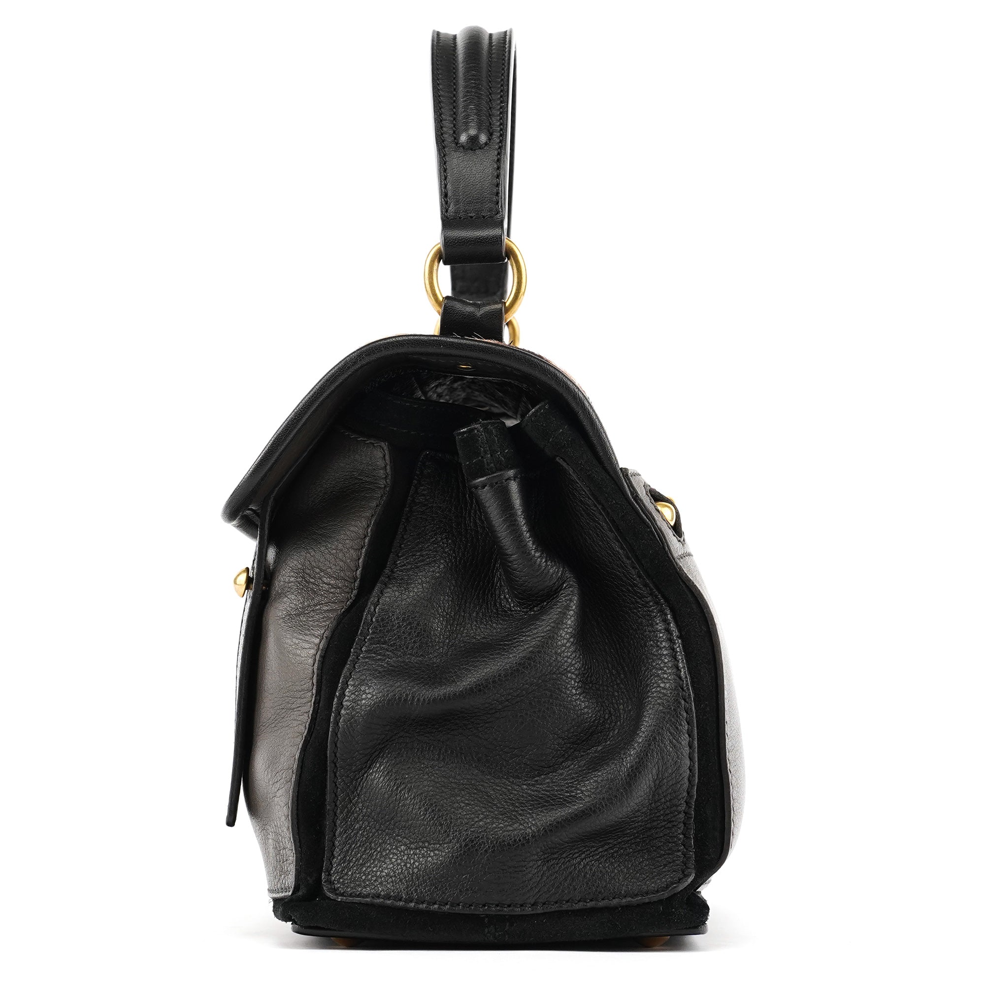 283761 Leopard Calfhair Leather Muse Two Bag