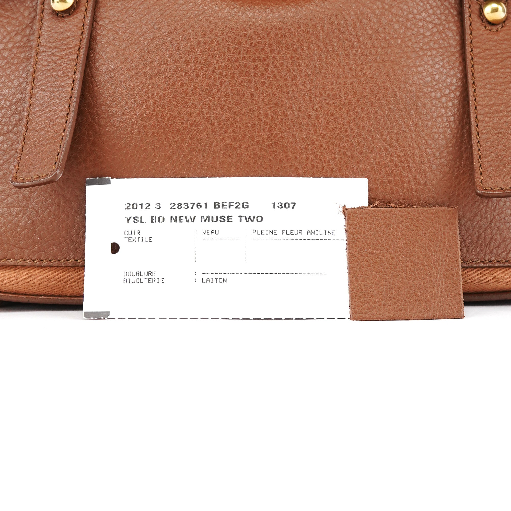 283761 Light Brown Leather Muse Two 2-Way Bag