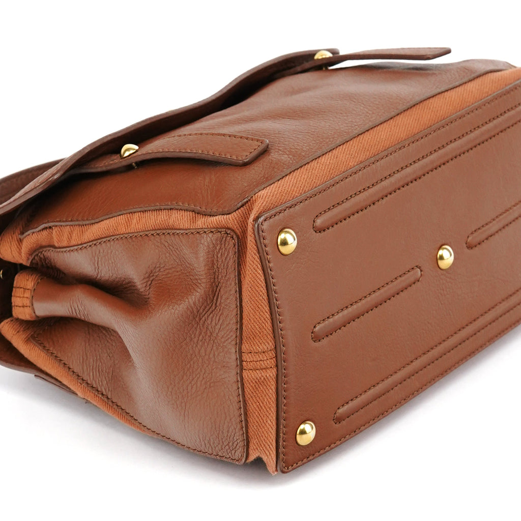 283761 Light Brown Leather Muse Two Bag