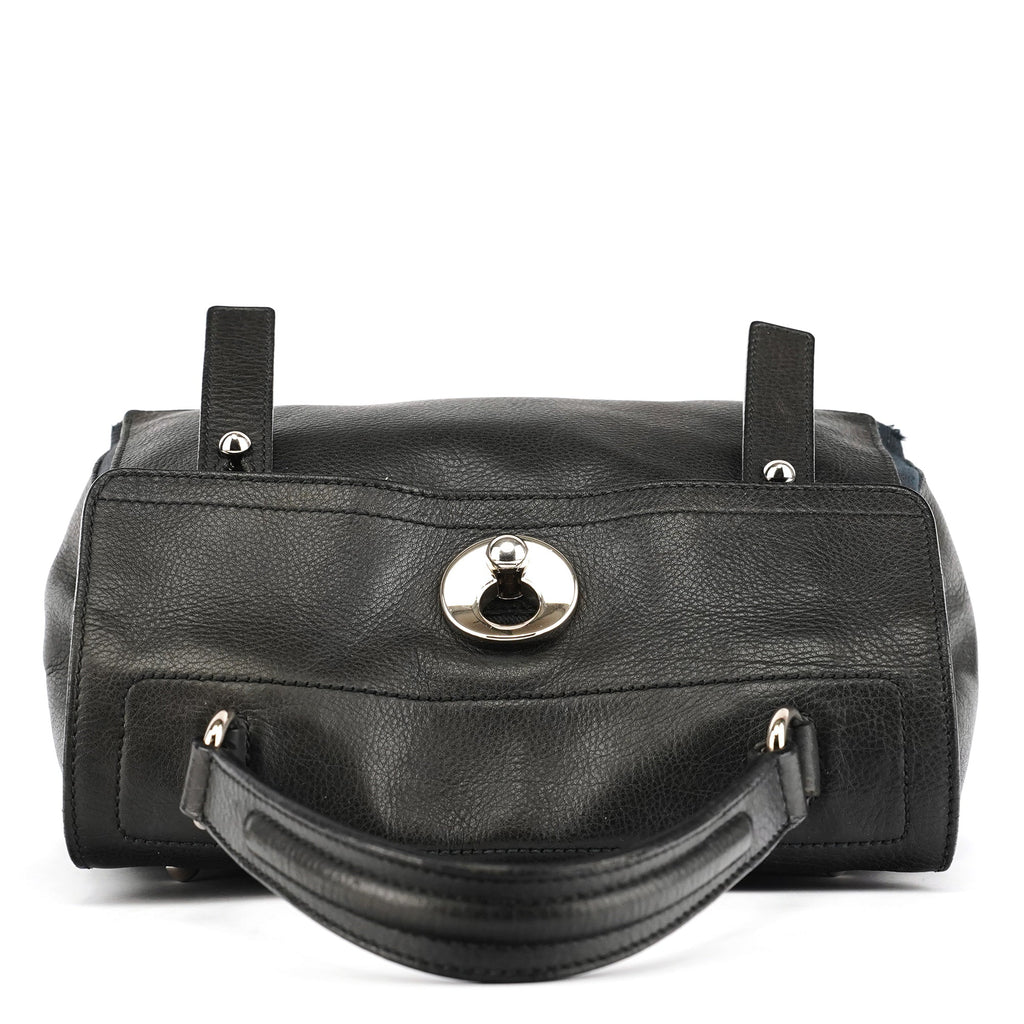 289278 Black Leather Muse Two 2-Way Bag