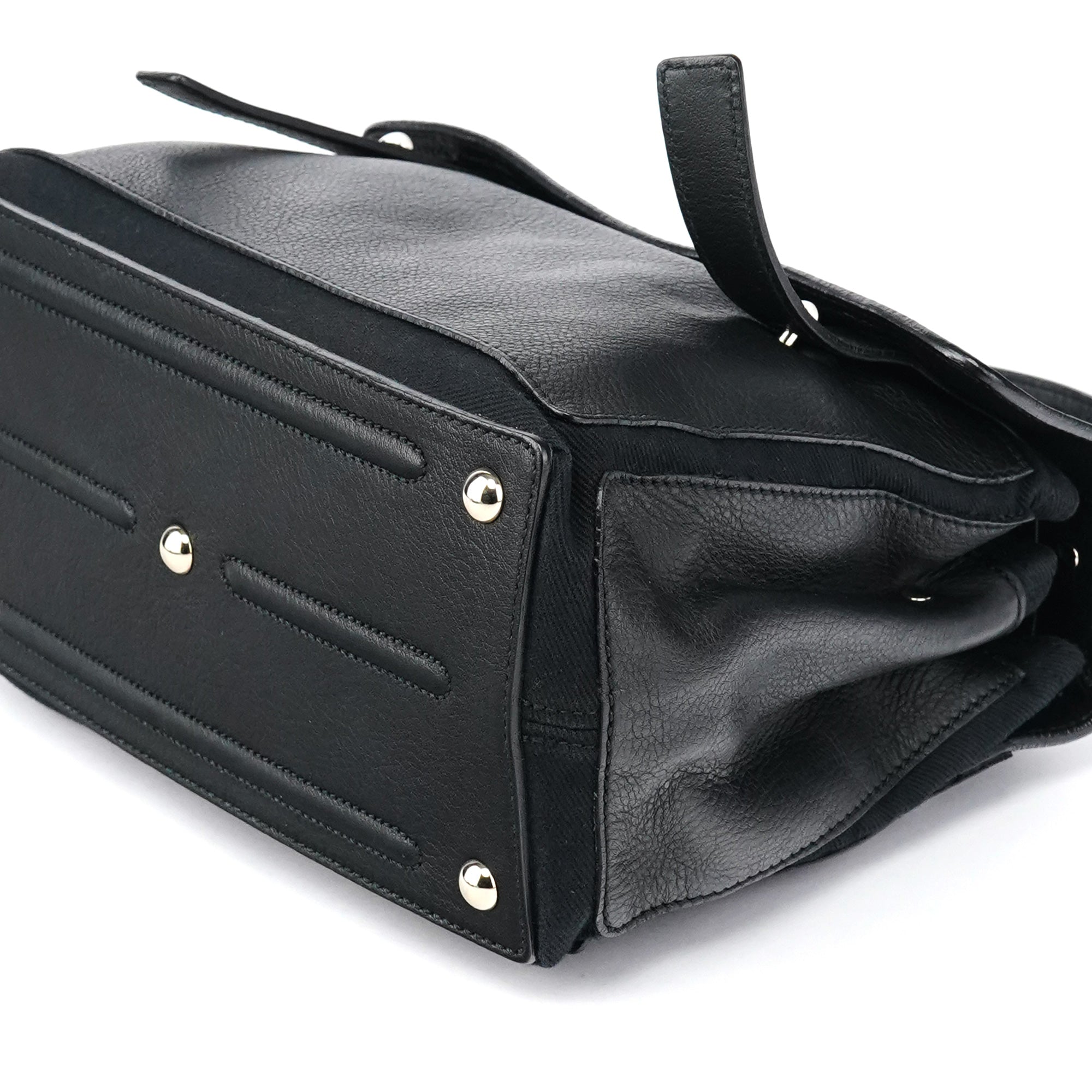 289278 Black Leather Muse Two 2-Way Bag