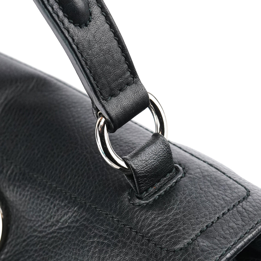 289278 Black Leather Muse Two 2-Way Bag