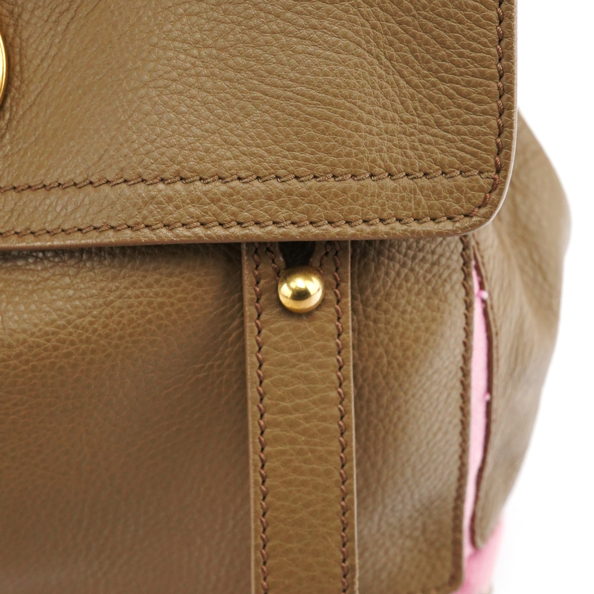 289278 Olive Green Pink Muse Two 2-Way Bag