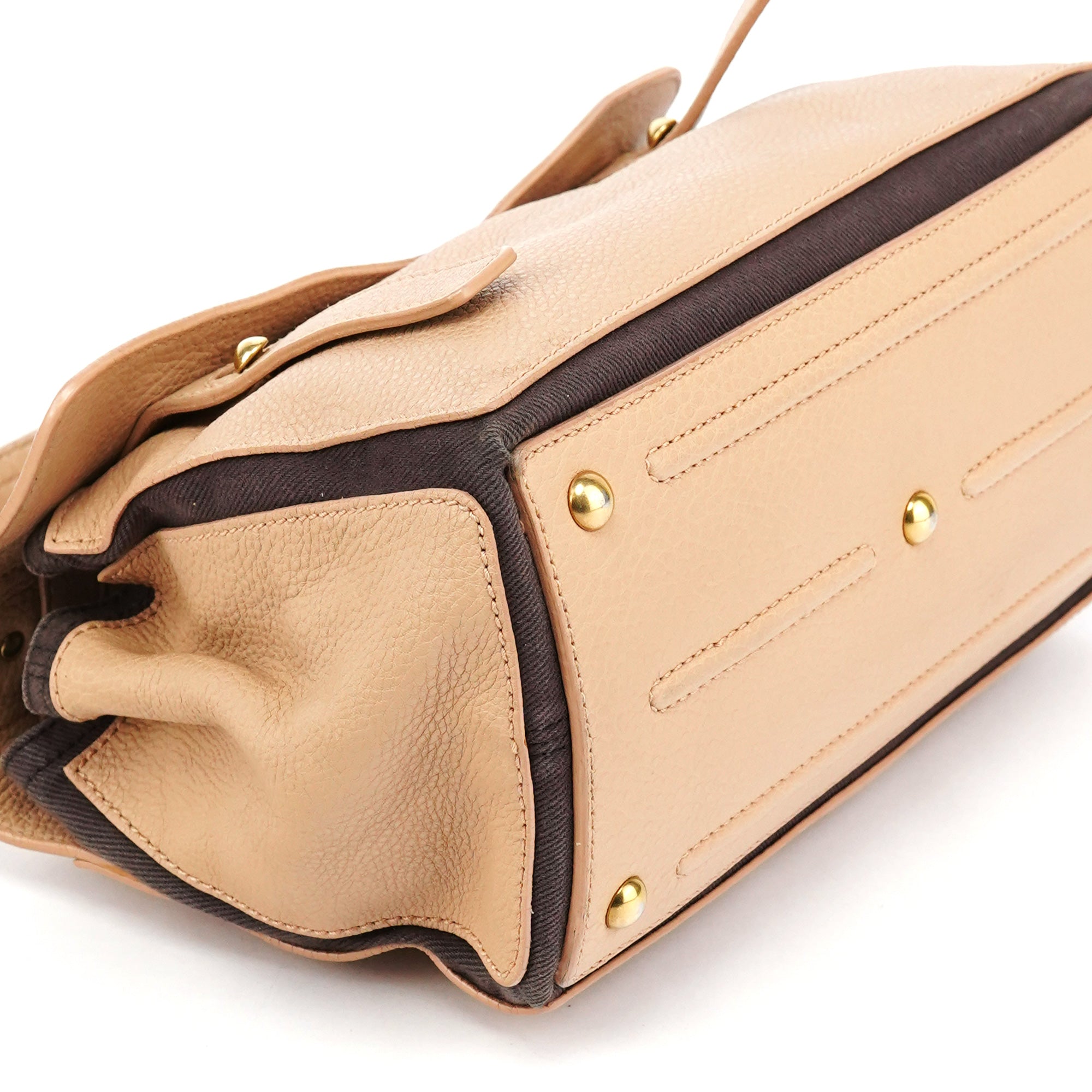 Beige Brown Leather Muse Two 2-Way Bag