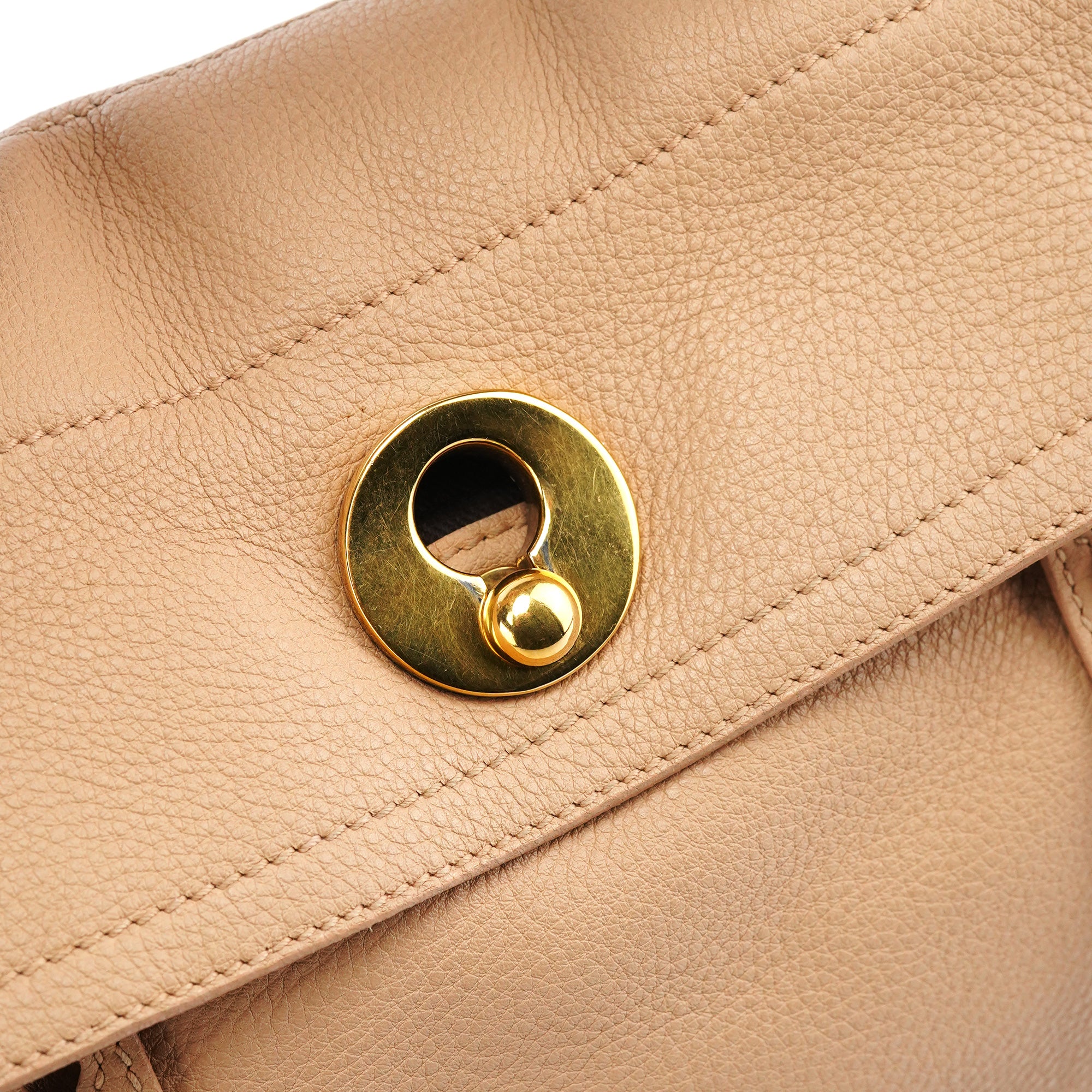 Beige Brown Leather Muse Two 2-Way Bag