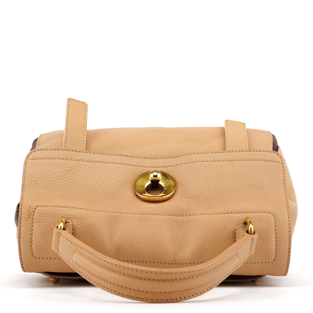 Beige Brown Leather Muse Two 2-Way Bag
