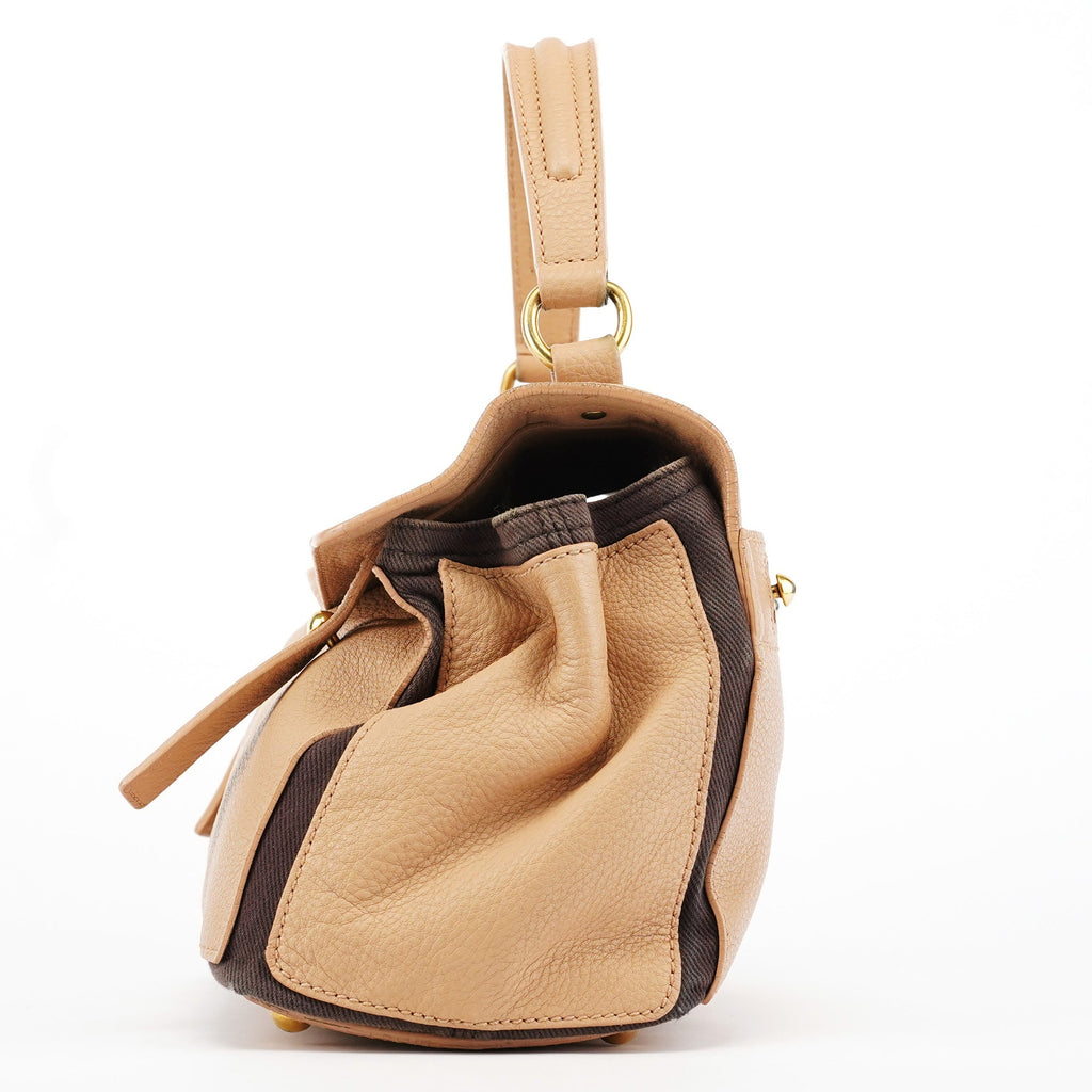 Beige Brown Leather Muse Two 2-Way Bag