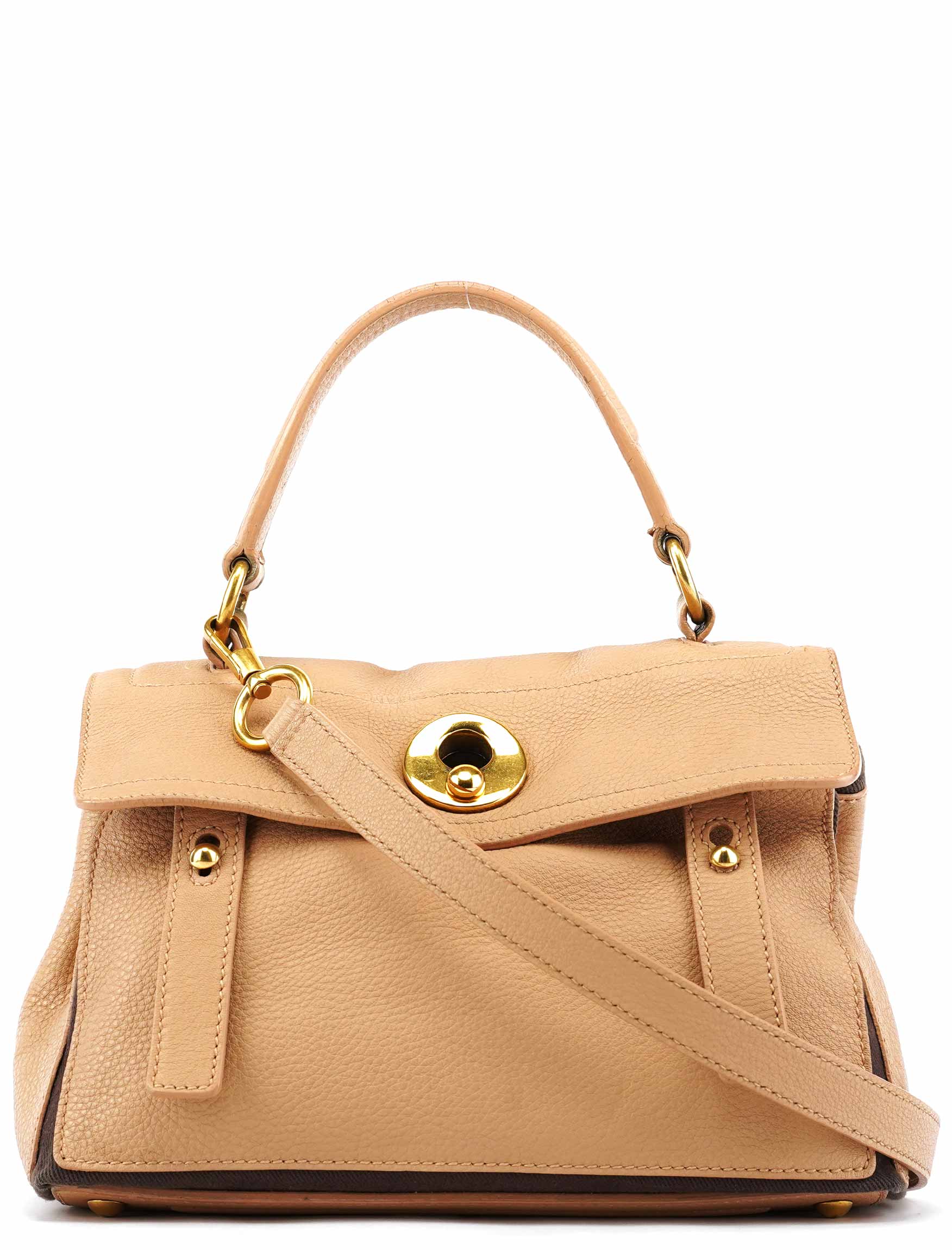 Beige Brown Leather Muse Two 2-Way Bag