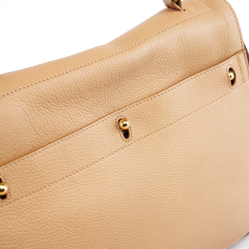 Beige Leather Muse Two 2-Way Bag