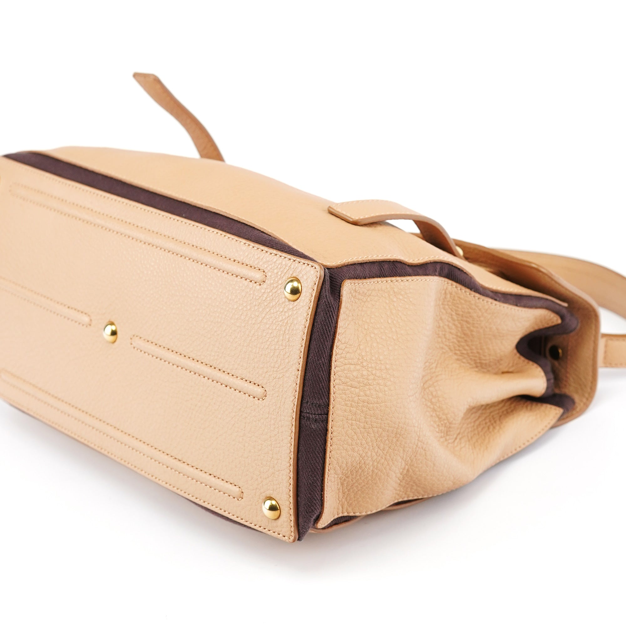 Beige Leather Muse Two 2-Way Bag