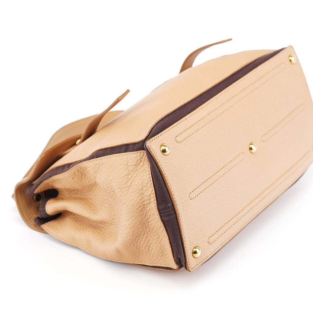 Beige Leather Muse Two 2-Way Bag