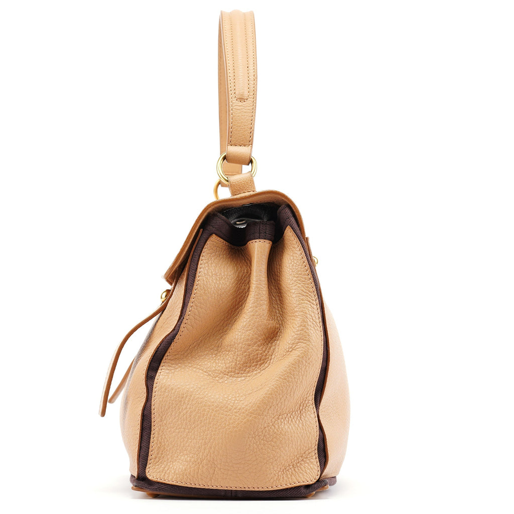 Beige Leather Muse Two 2-Way Bag