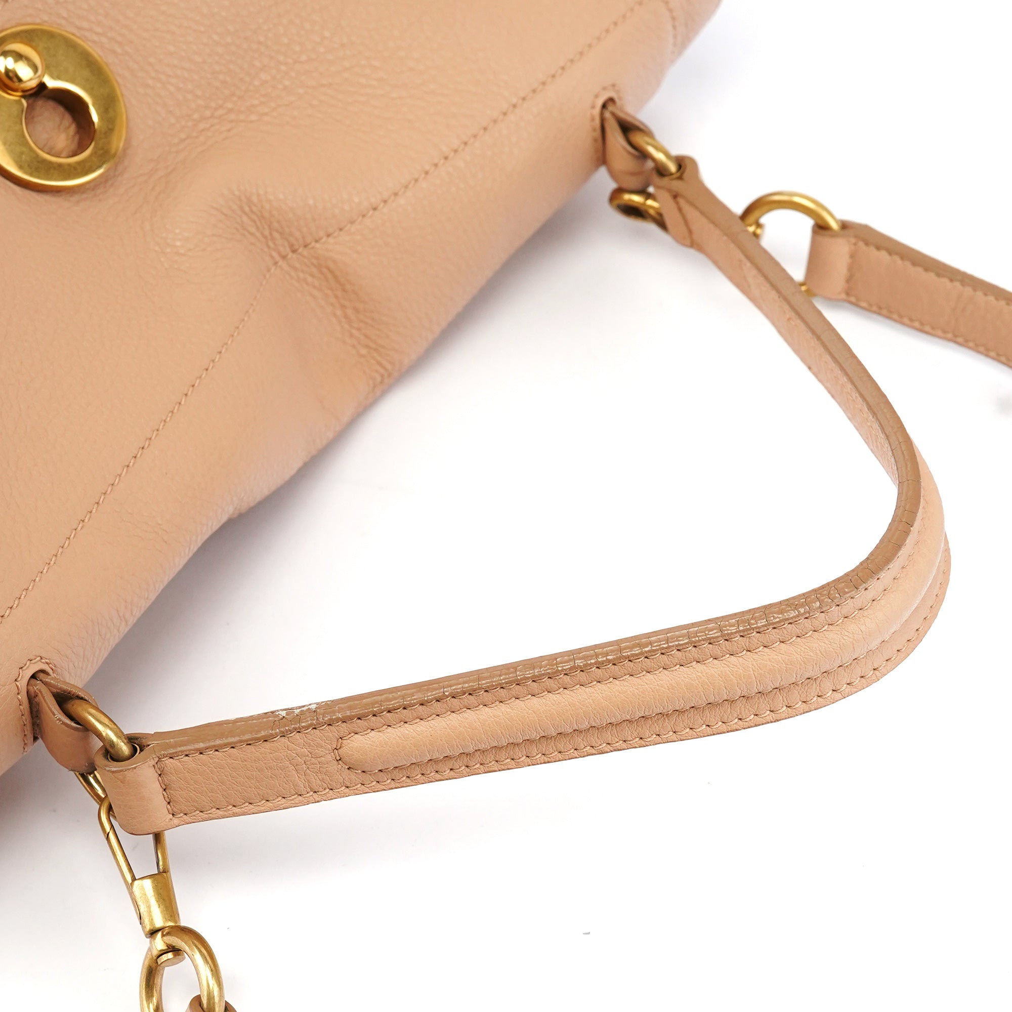 Beige Leather Muse Two 2-Way Bag