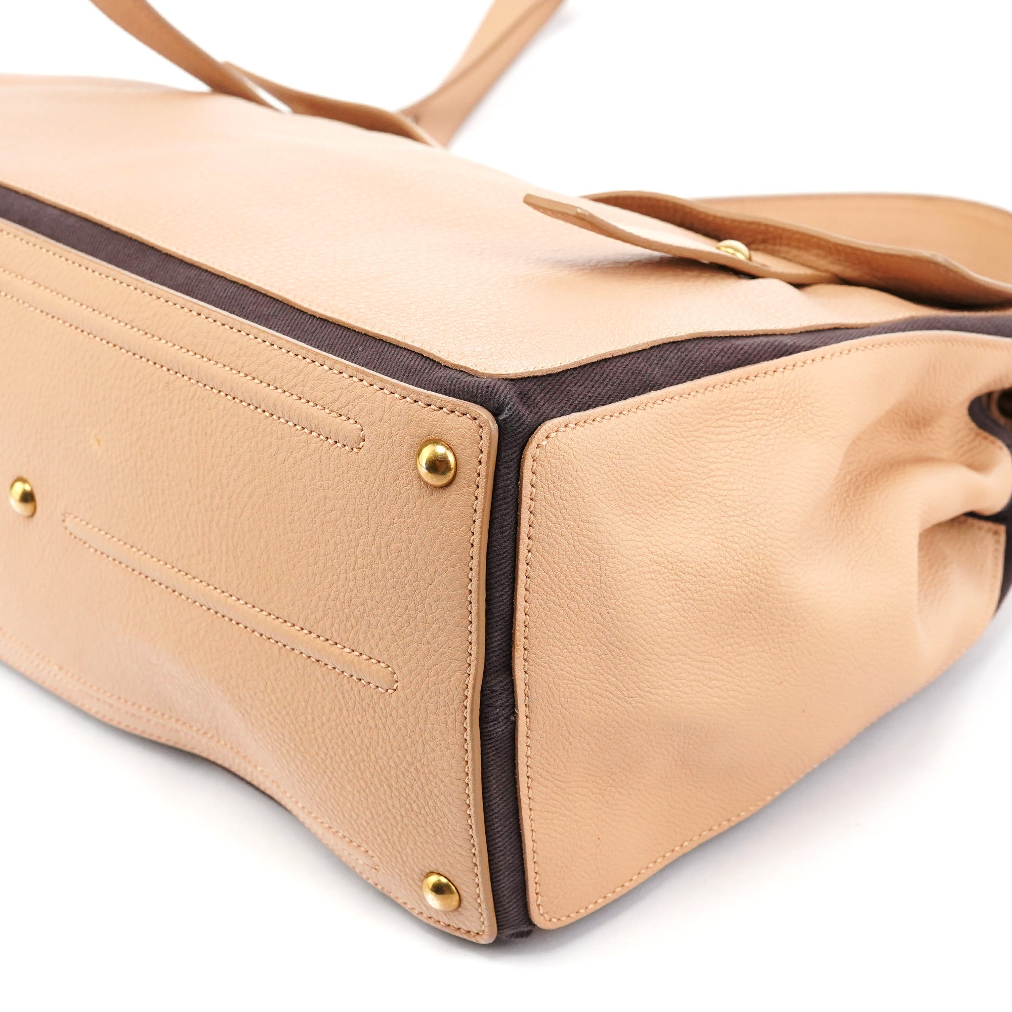 Beige Leather Muse Two 2-Way Bag