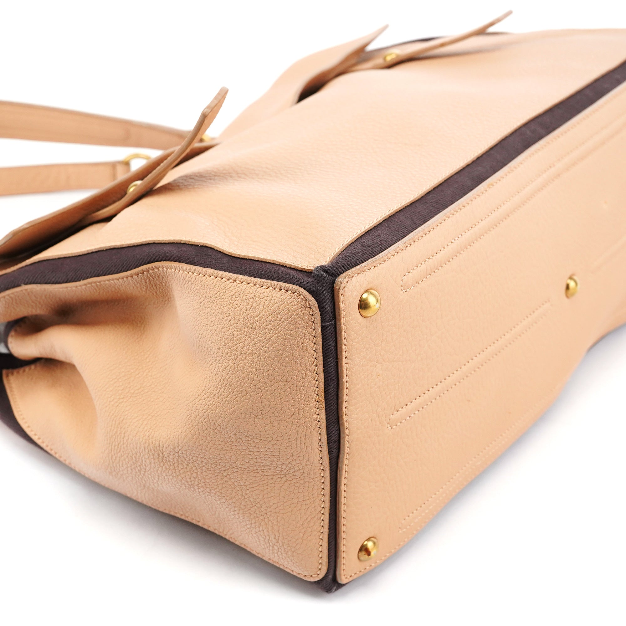 Beige Leather Muse Two 2-Way Bag