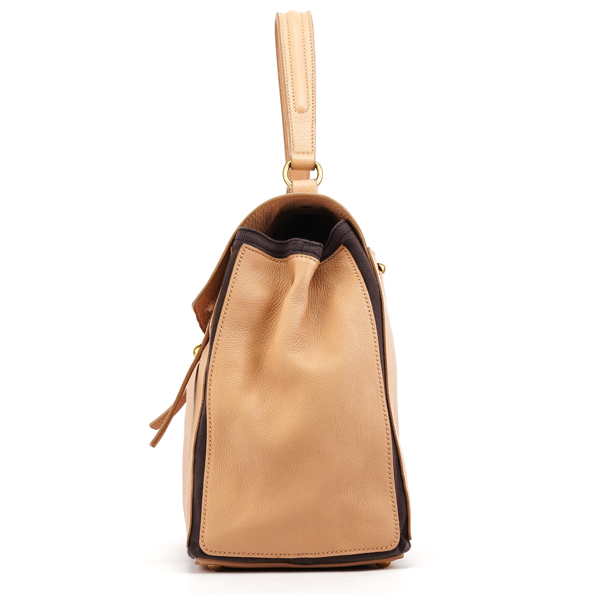 Beige Leather Muse Two 2-Way Bag