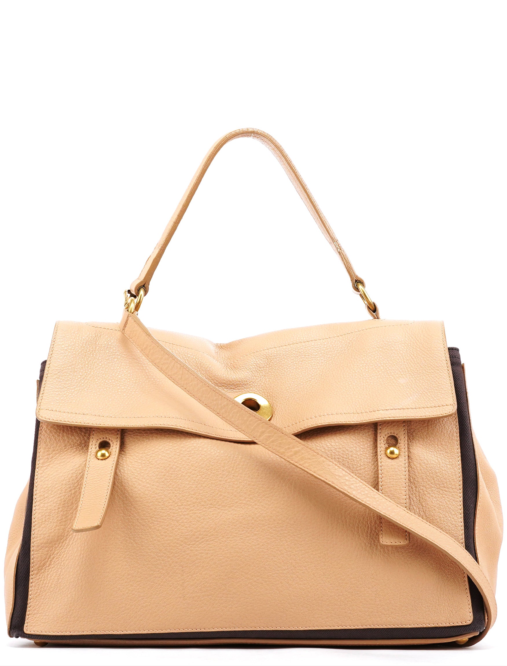 Beige Leather Muse Two 2-Way Bag