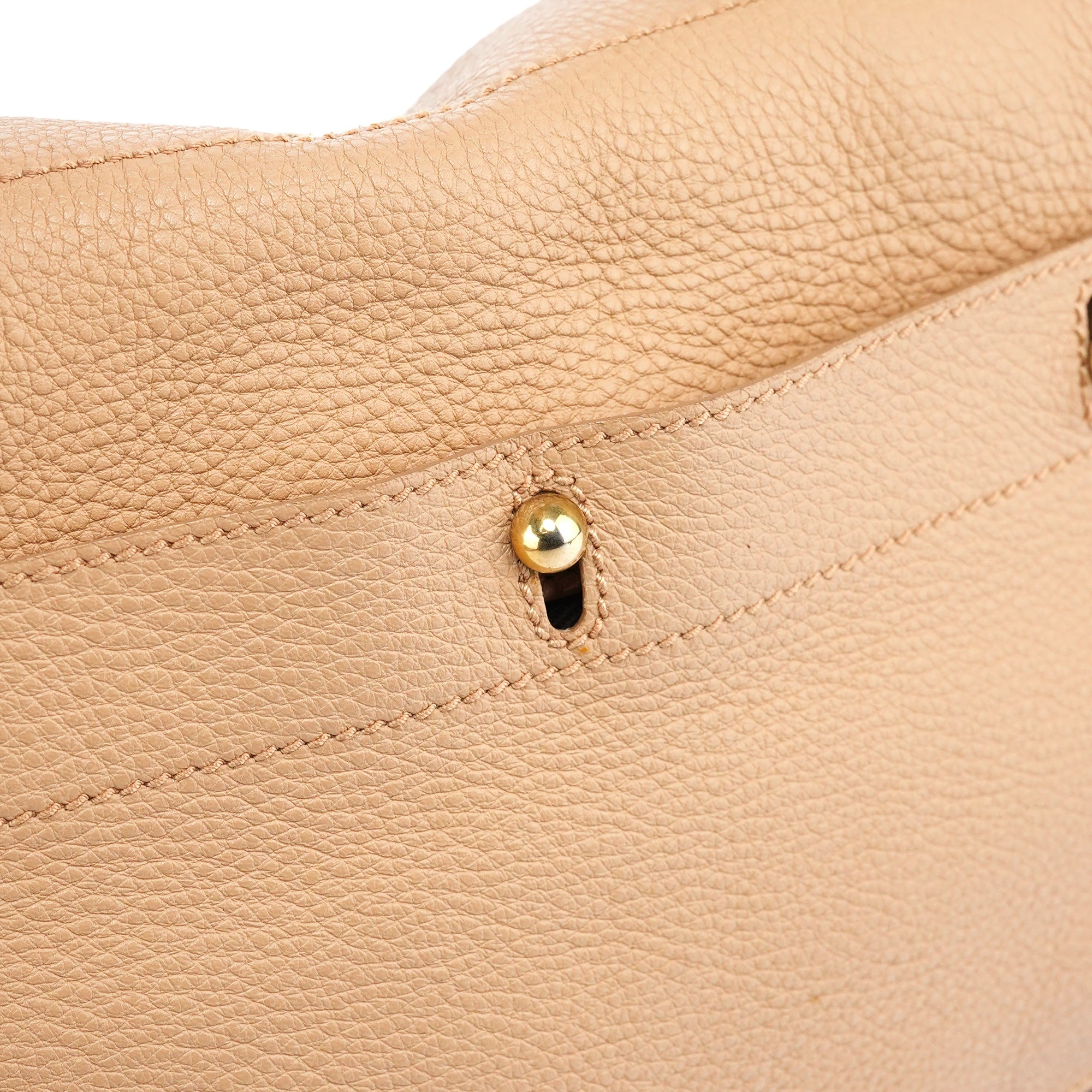 Beige Leather Muse Two Bag